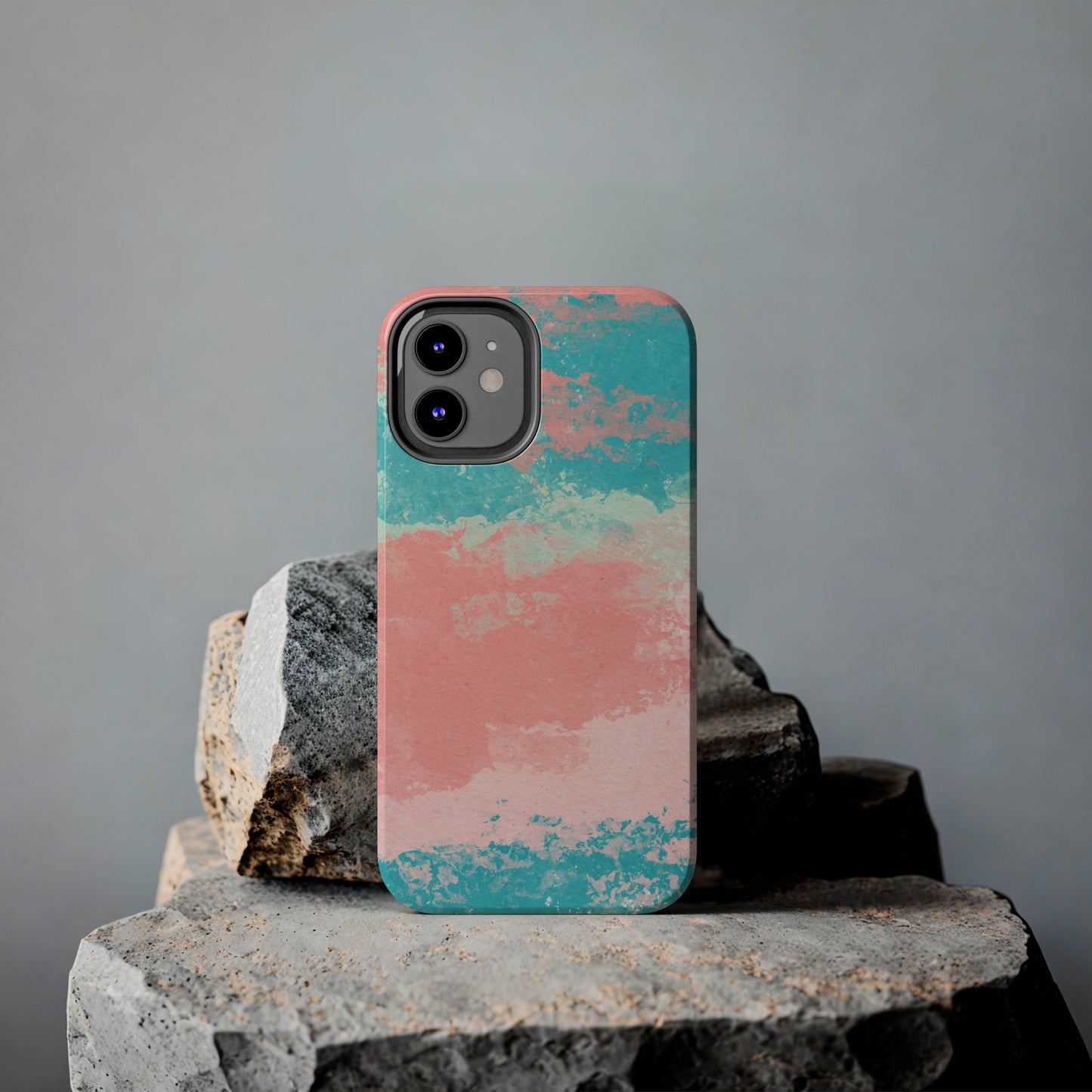 Pink and Turquoise Water Color Tough Phone Cases