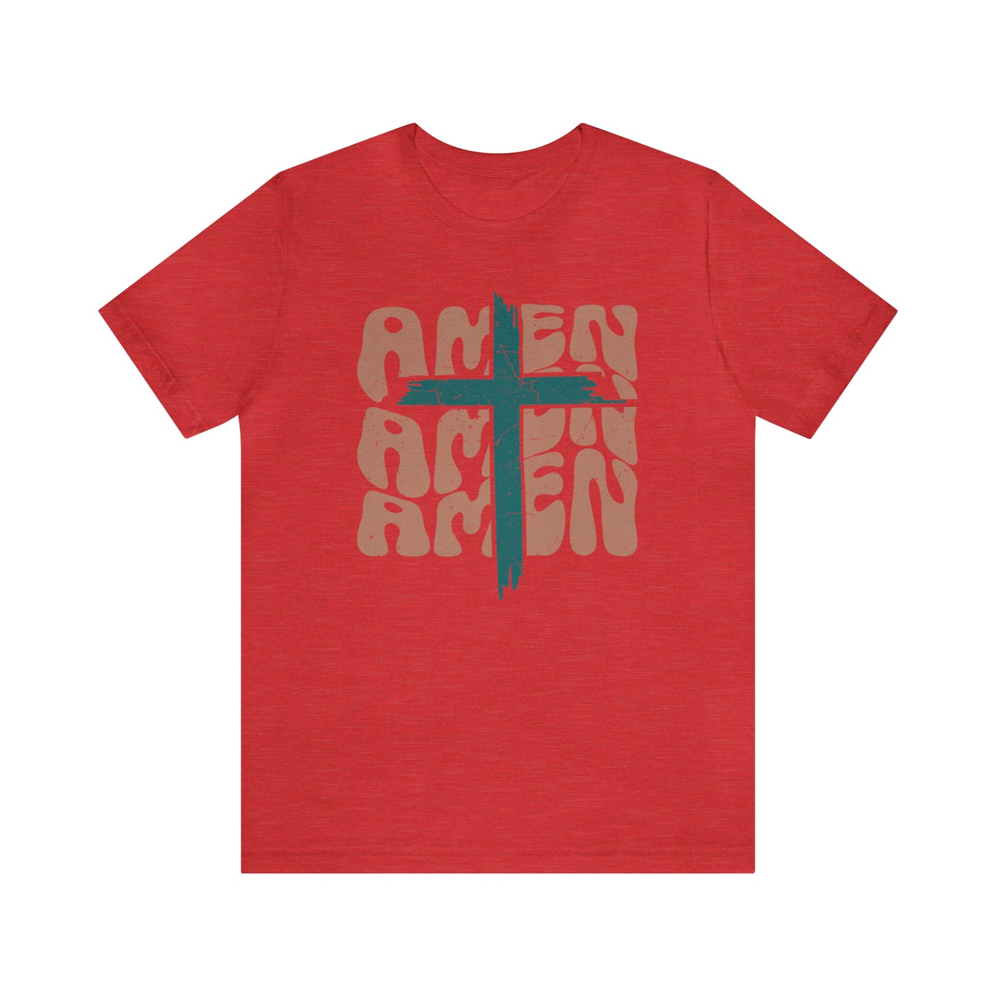 Amen Amen Amen with Cross Boho Color T-Shirt