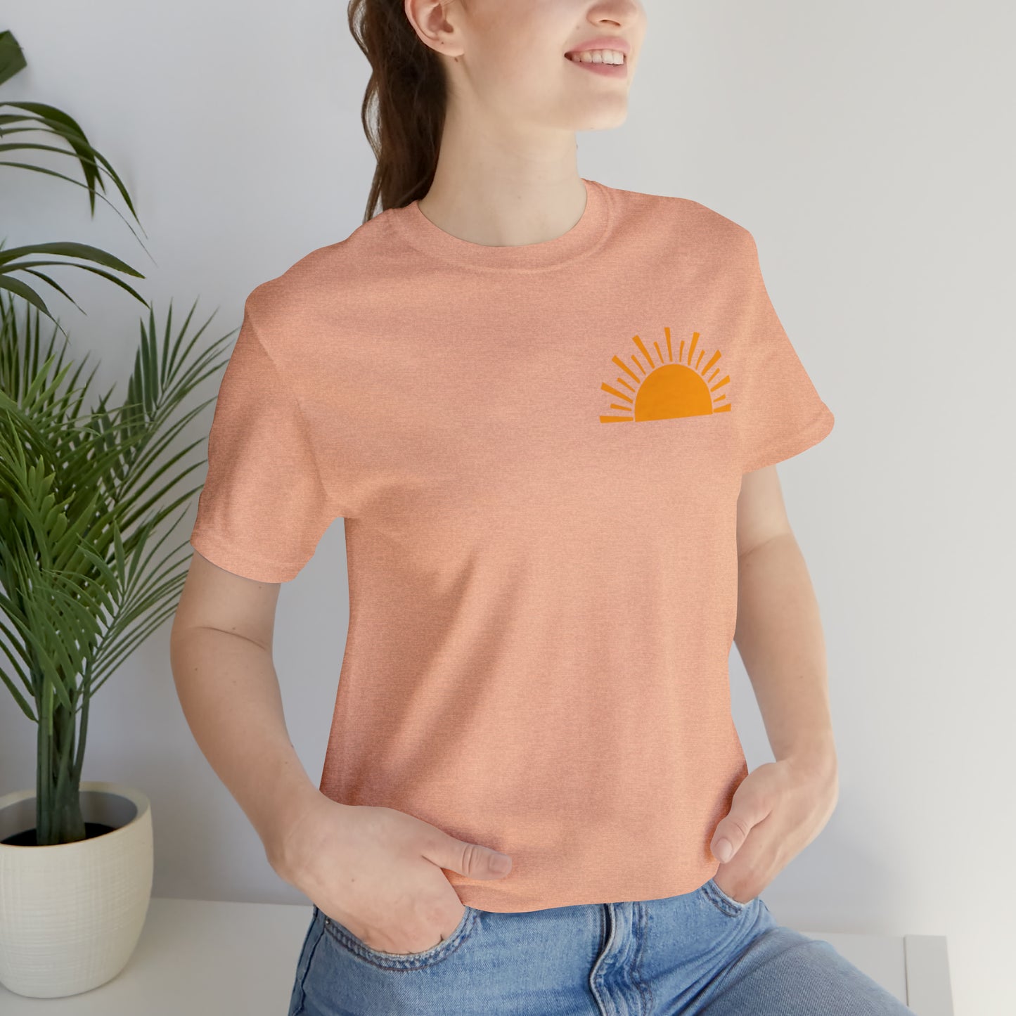 "Sunshine on My Mind"  (Front and Back Design)  Unisex Jersey Short Sleeve Tee