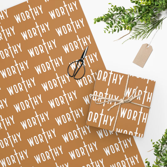 Worthy Light Brown Wrapping Paper