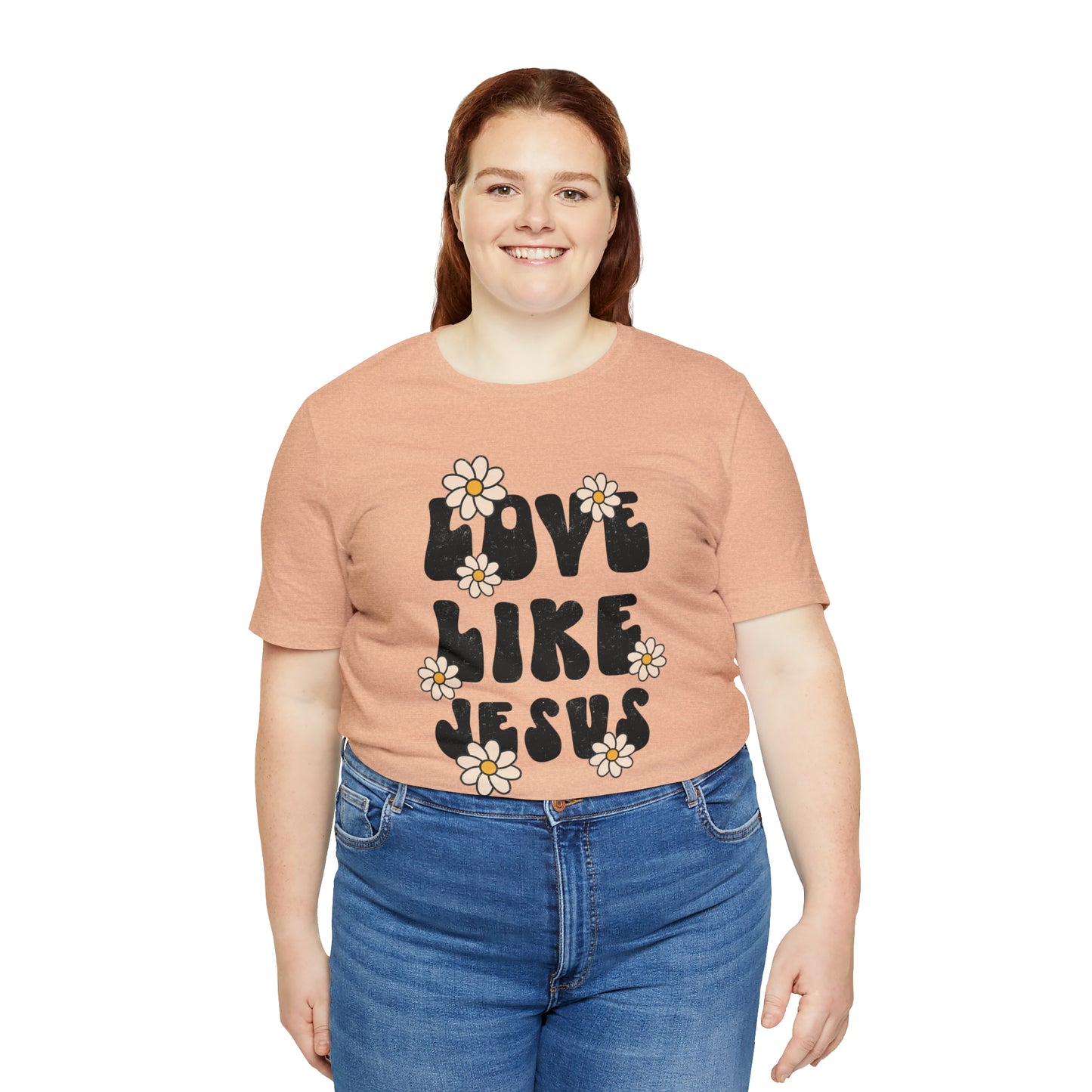 Distressed Daisy Love Like Jesus T-Shirt