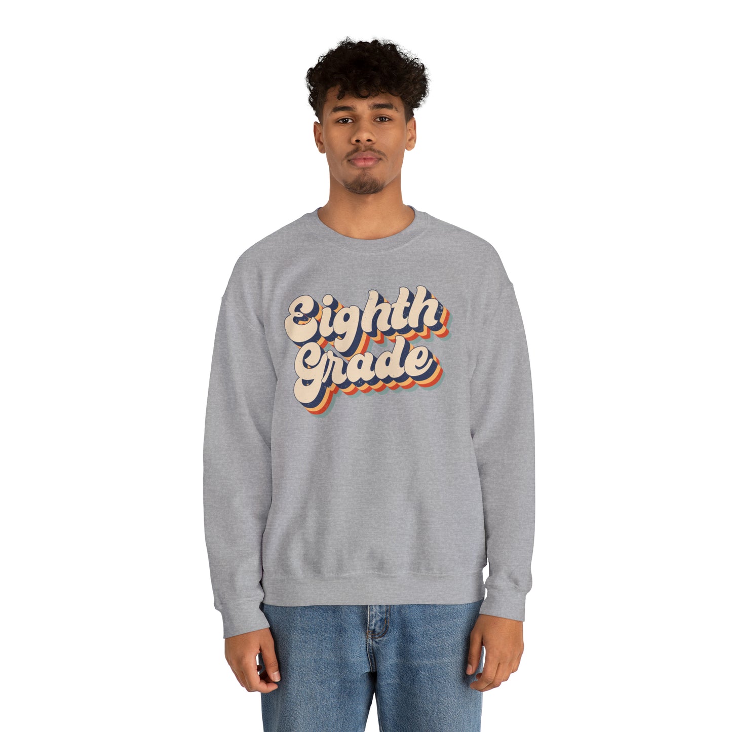 Retro Eighth Grade Unisex Heavy Blend™ Crewneck Sweatshirt