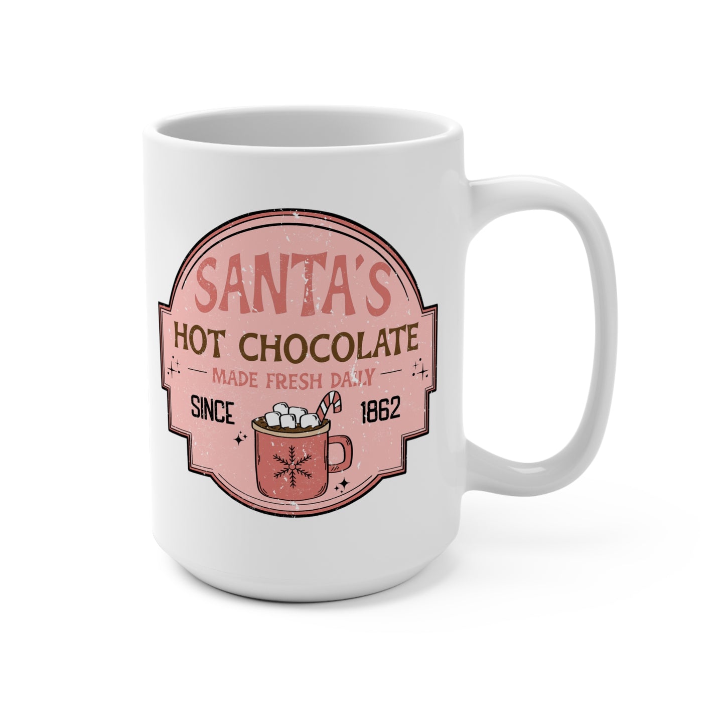 Santa's Hot Chocolate Christmas/ Holiday Mug 15oz