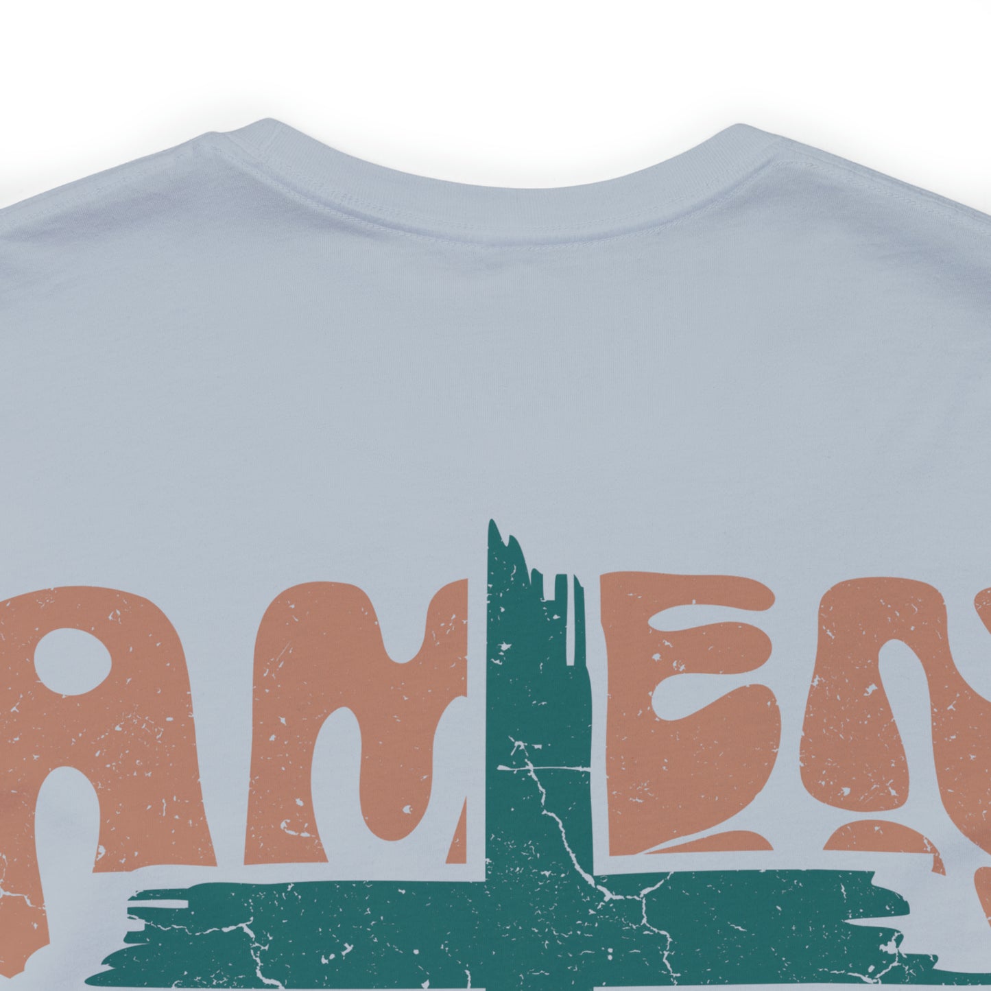 Amen Amen Amen with Cross Front and Back Design T-Shirt