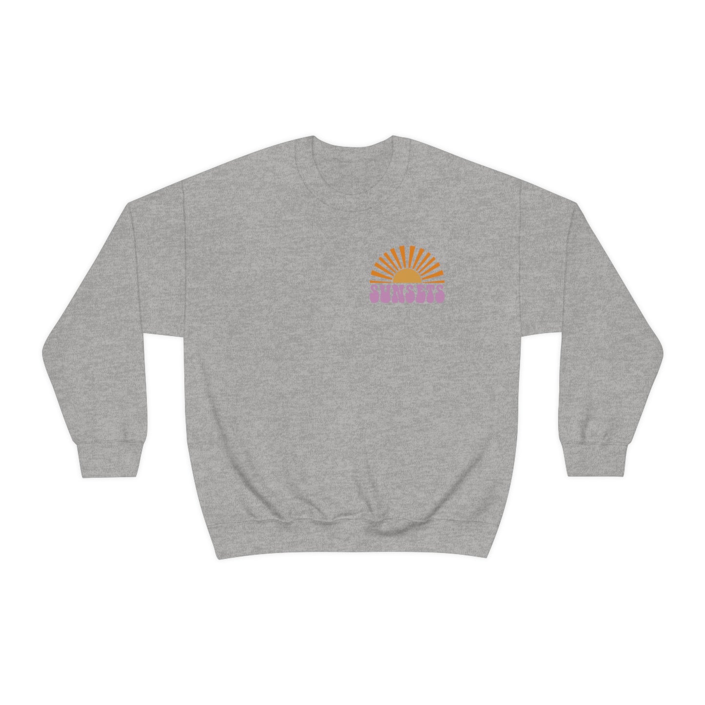 "Forever Chasing Sunsets" (Front & Back Design) - Unisex Heavy Blend™ Crewneck Sweatshirt