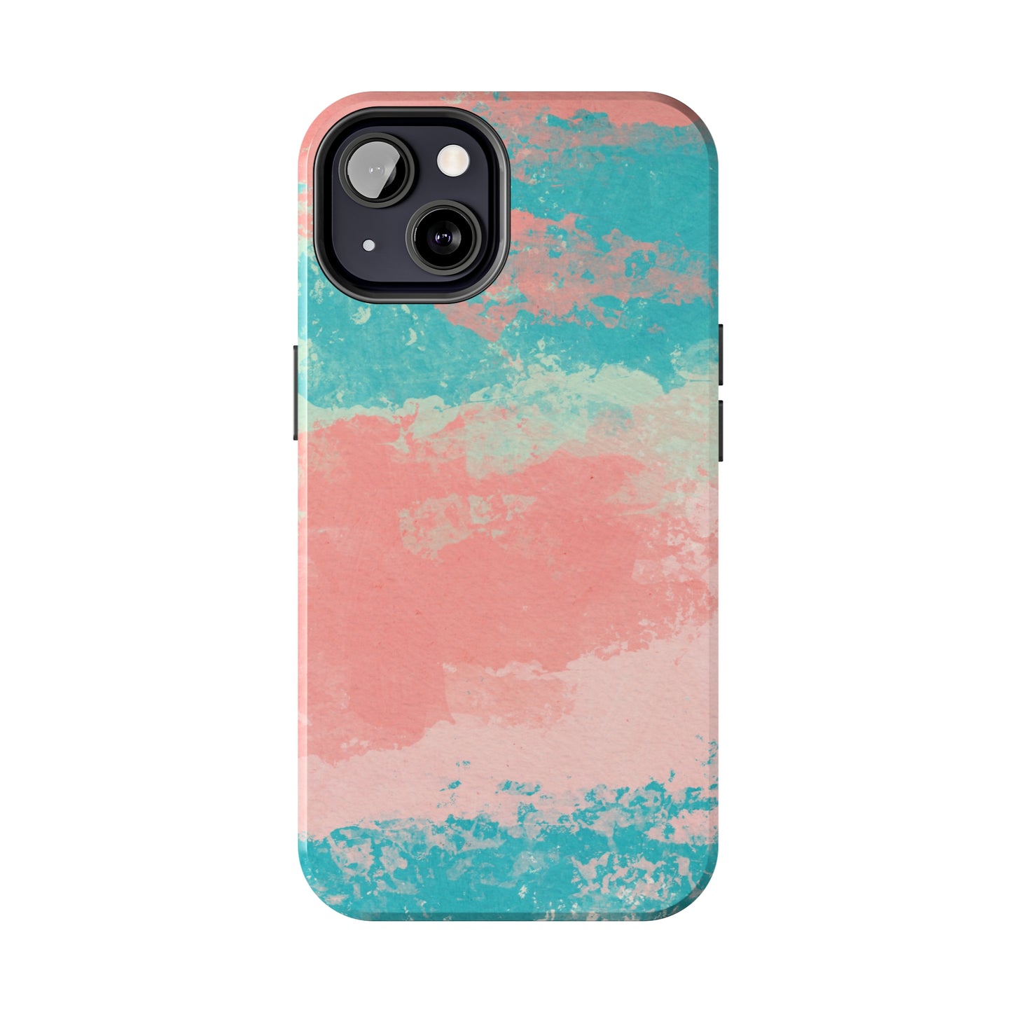 Pink and Turquoise Water Color Tough Phone Cases