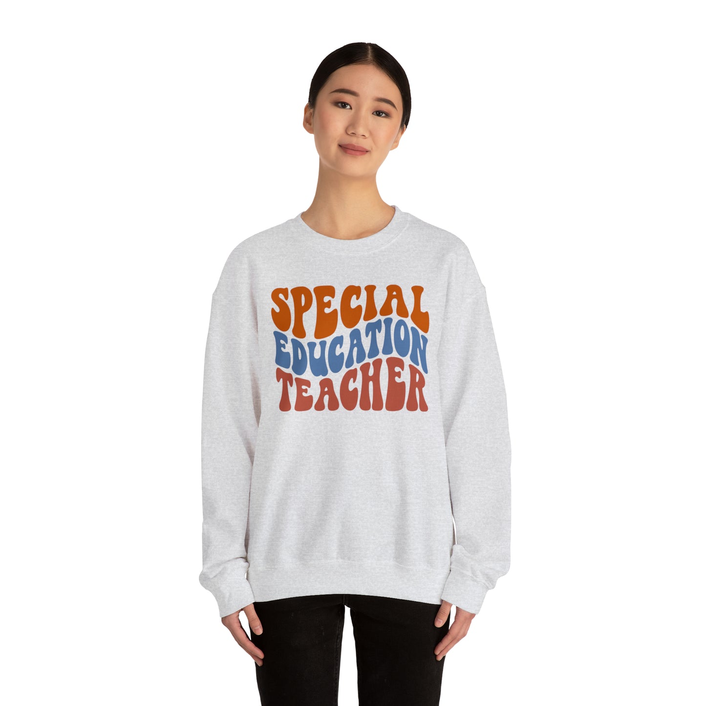 Retro Warm Colored Special Education Teacher Unisex Heavy Blend™ Crewneck Sweatshirt