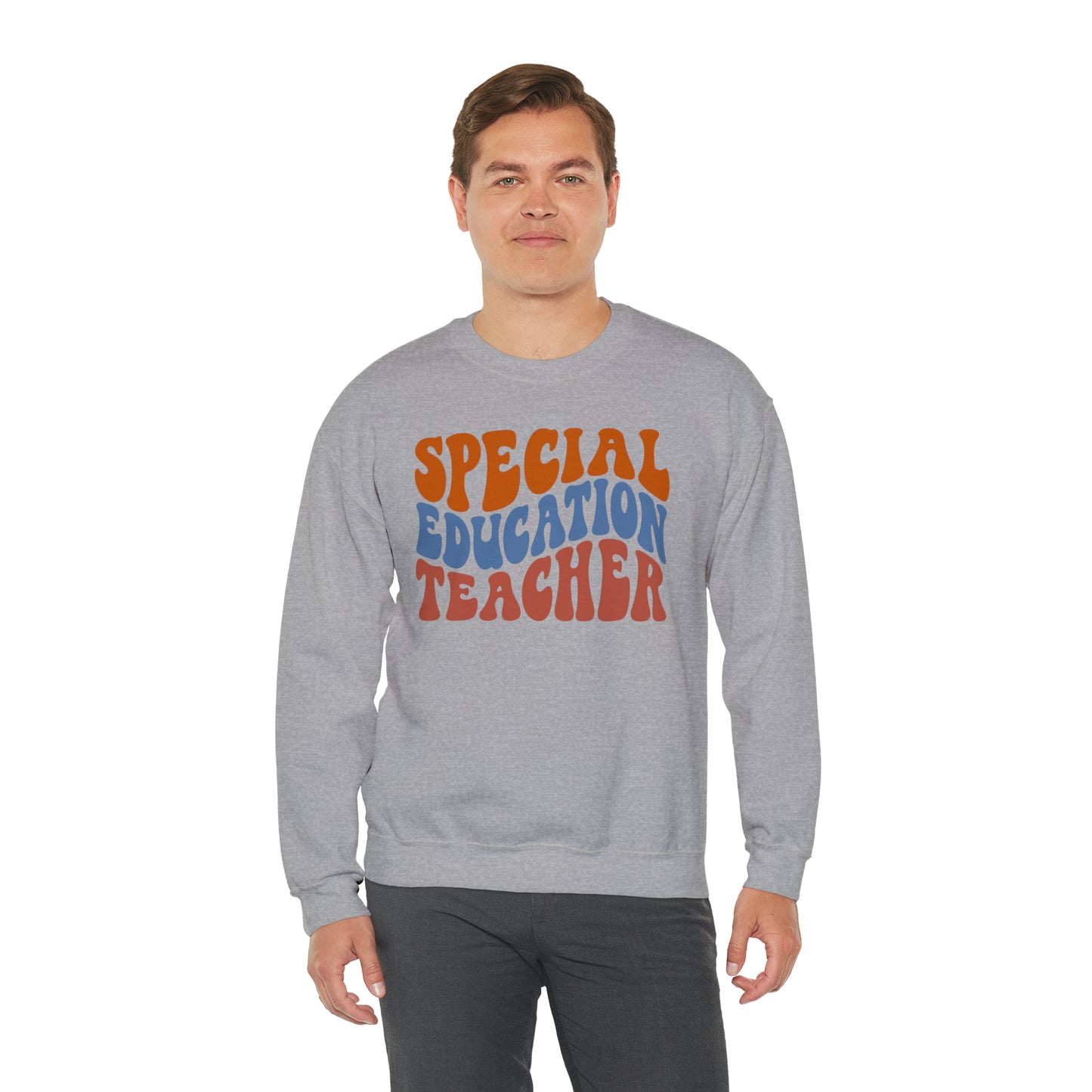 Retro Warm Colored Special Education Teacher Unisex Heavy Blend™ Crewneck Sweatshirt