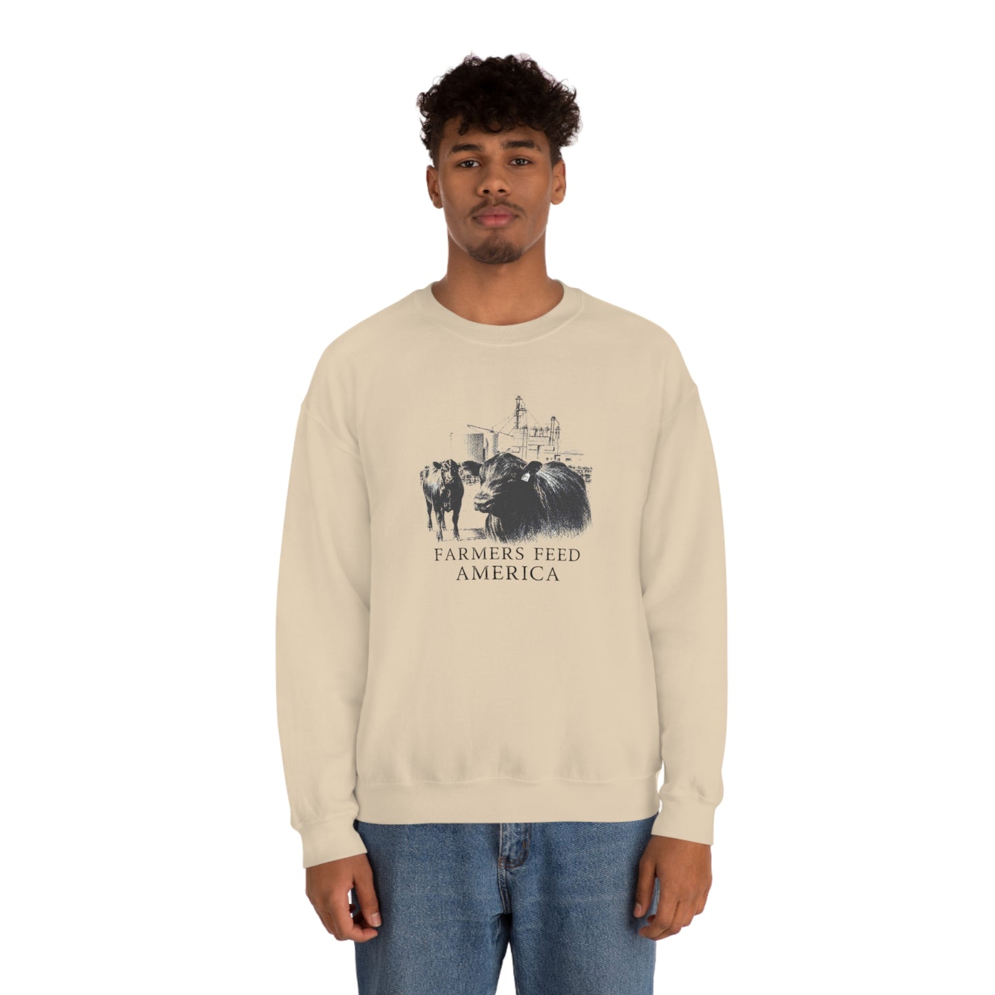 "Farmers Feed America" - Unisex Heavy Blend™ Crewneck Sweatshirt