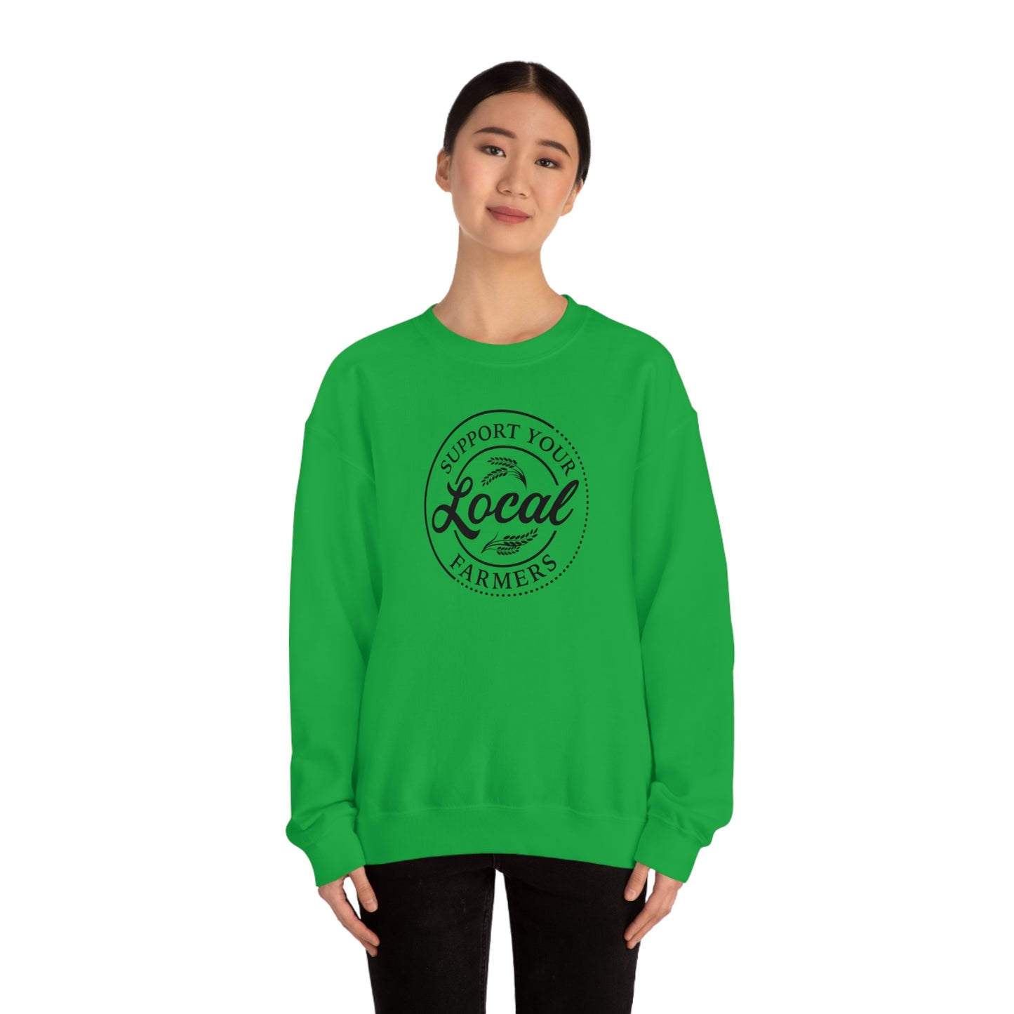 "Support Your Local Farmers" - Unisex Heavy Blend™ Crewneck Sweatshirt