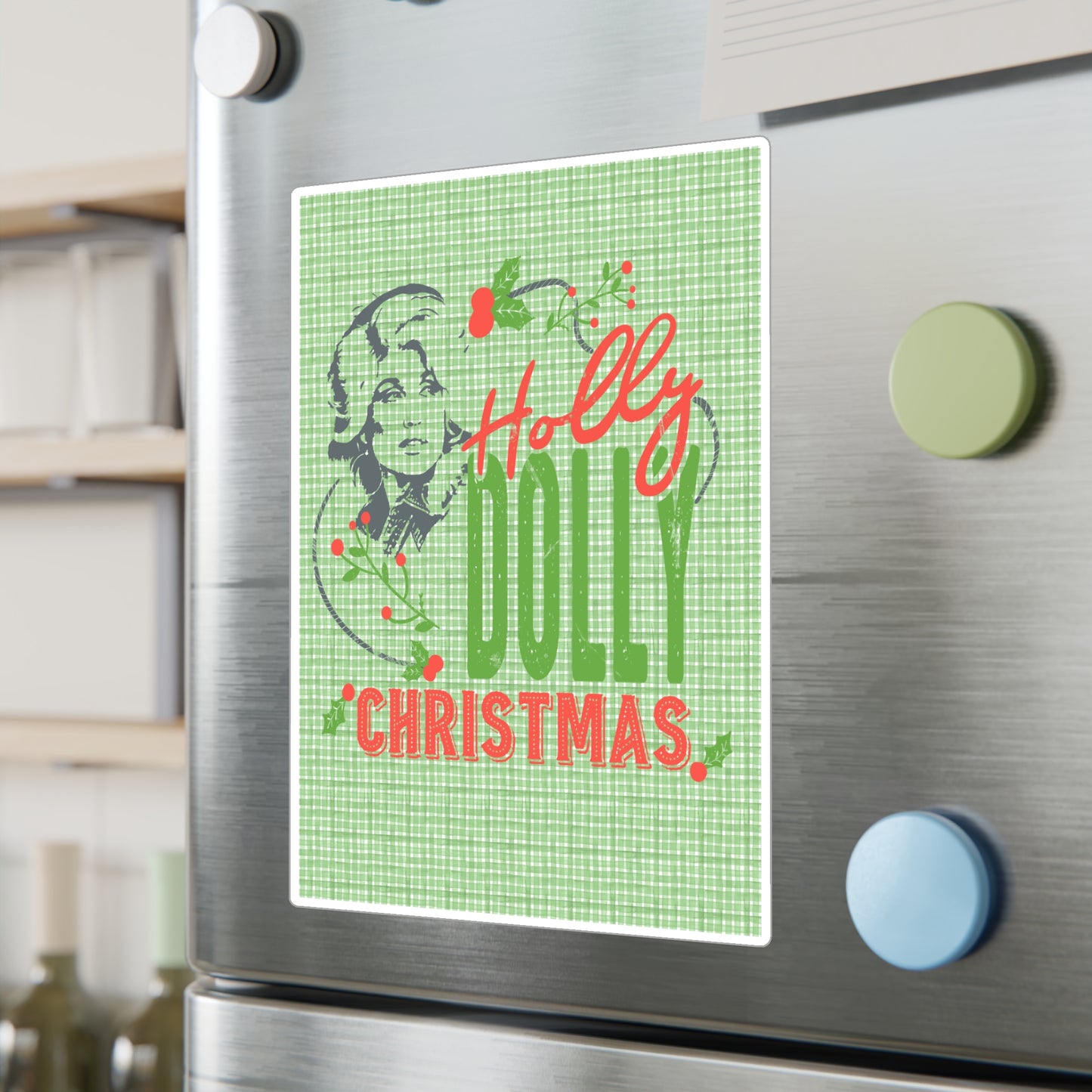 Holly Dolly Christmas Vinyl Decal/Sticker