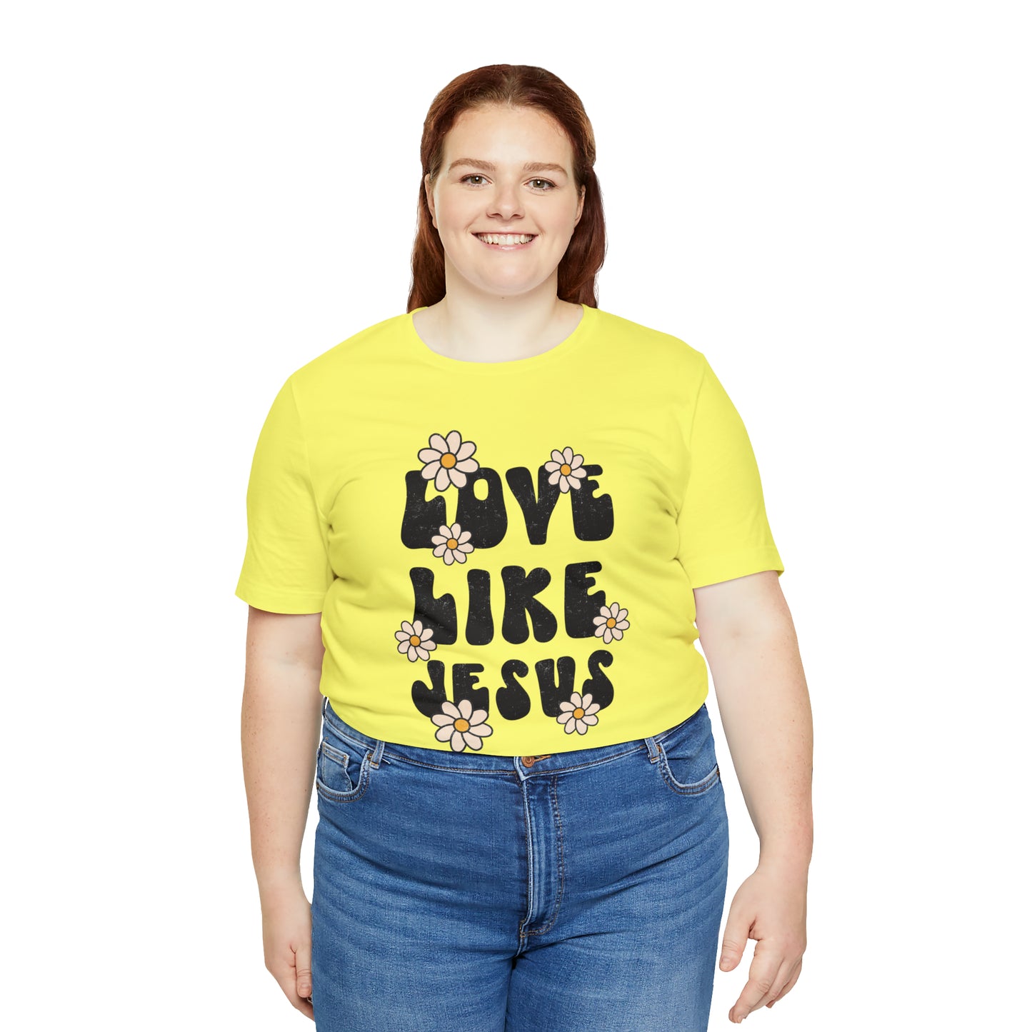 Distressed Daisy Love Like Jesus T-Shirt