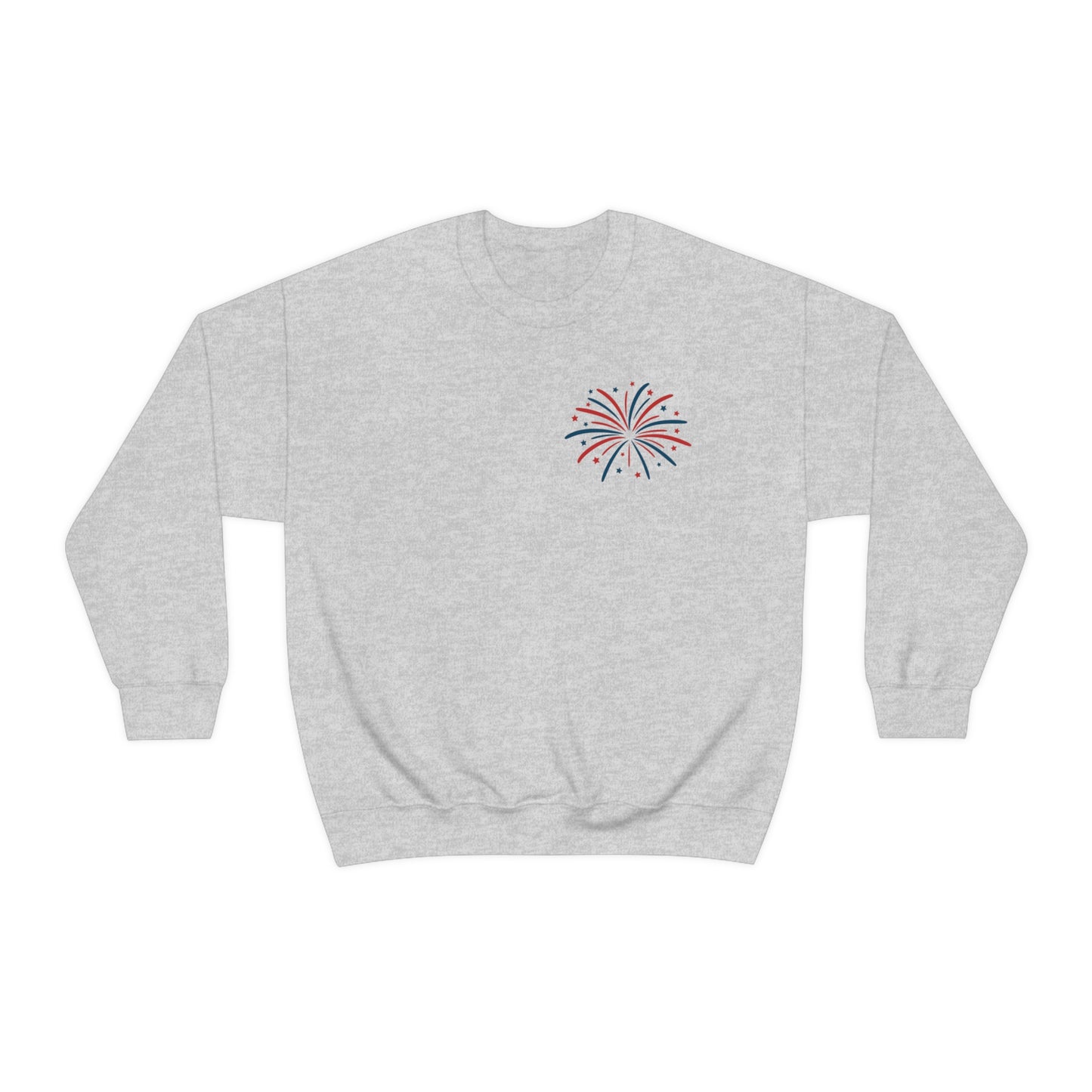 "Land of the Free Because of the Brave" (Front & Back Design) - Unisex Heavy Blend™ Crewneck Sweatshirt