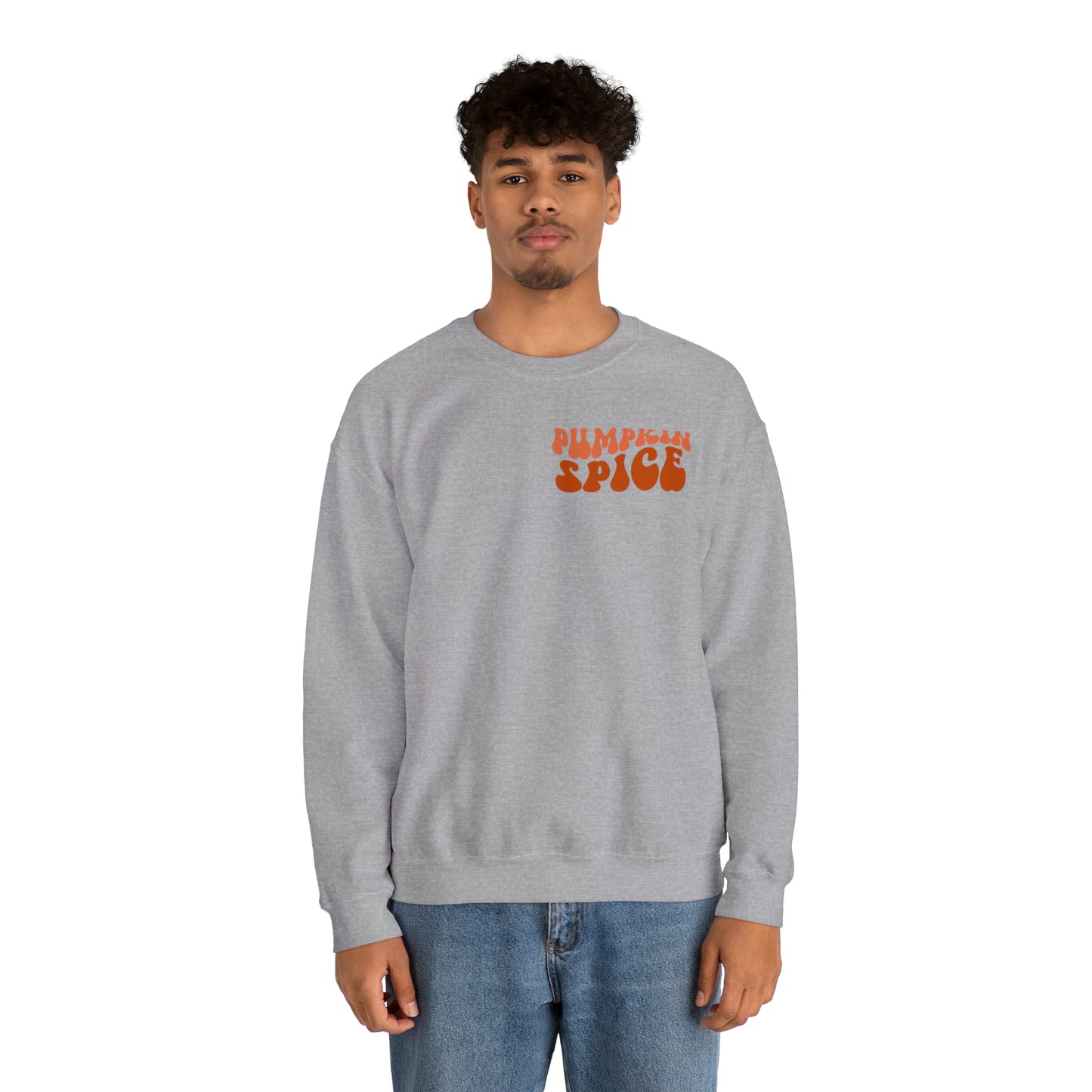 Pumpkin Spice and Chill (Front and Back) Design Heavy Blend™ Crewneck Sweatshirt