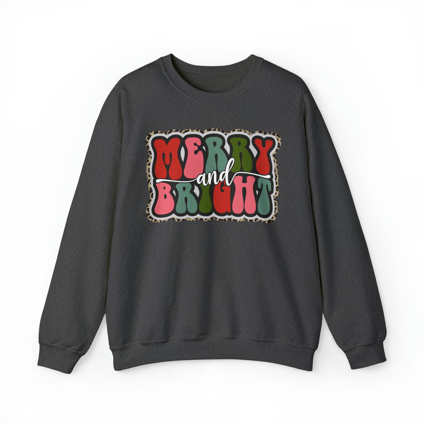 Merry and Bright Christmas Unisex Heavy Blend™ Crewneck Sweatshirt