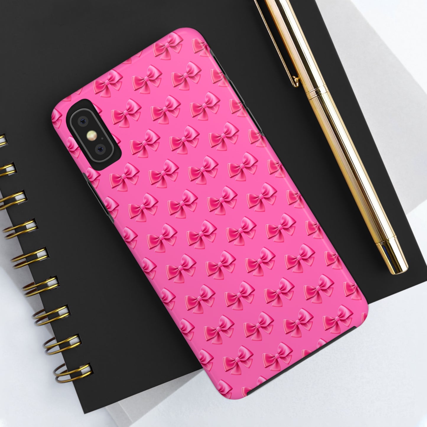 Barbie Pink Bows Themed Tough Phone Cases