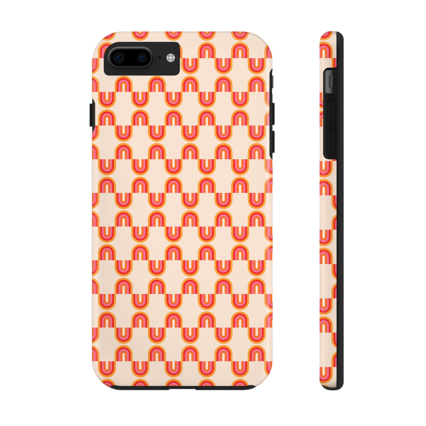 Retro Red Rainbow Pattern Tough Phone Cases