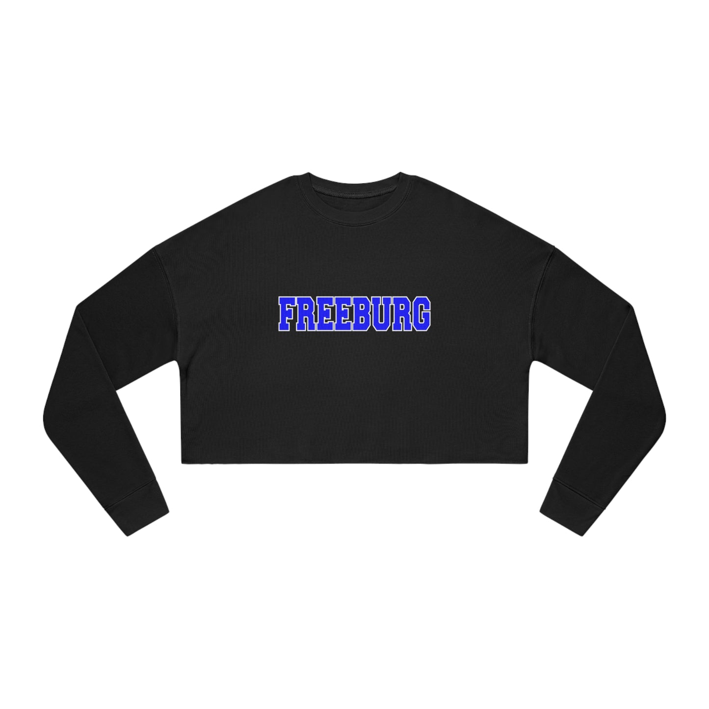 Freeburg Midgets University Print Women's Cropped Sweatshirt - Black