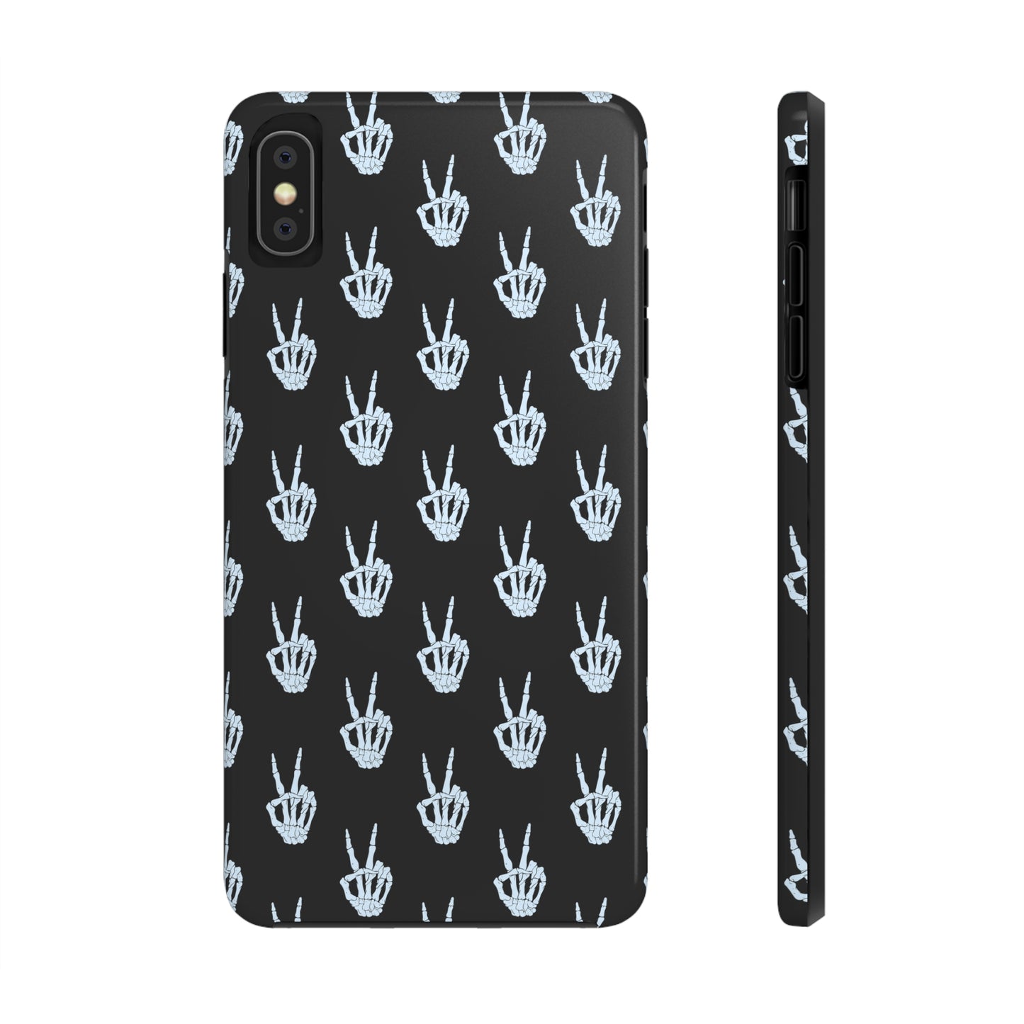 Skeleton Hand Peace Sign Tough Phone Cases