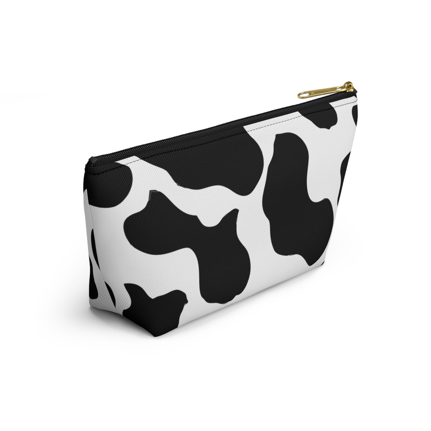 Country Black and White Cow Print Design Accessory Pouch w T-bottom