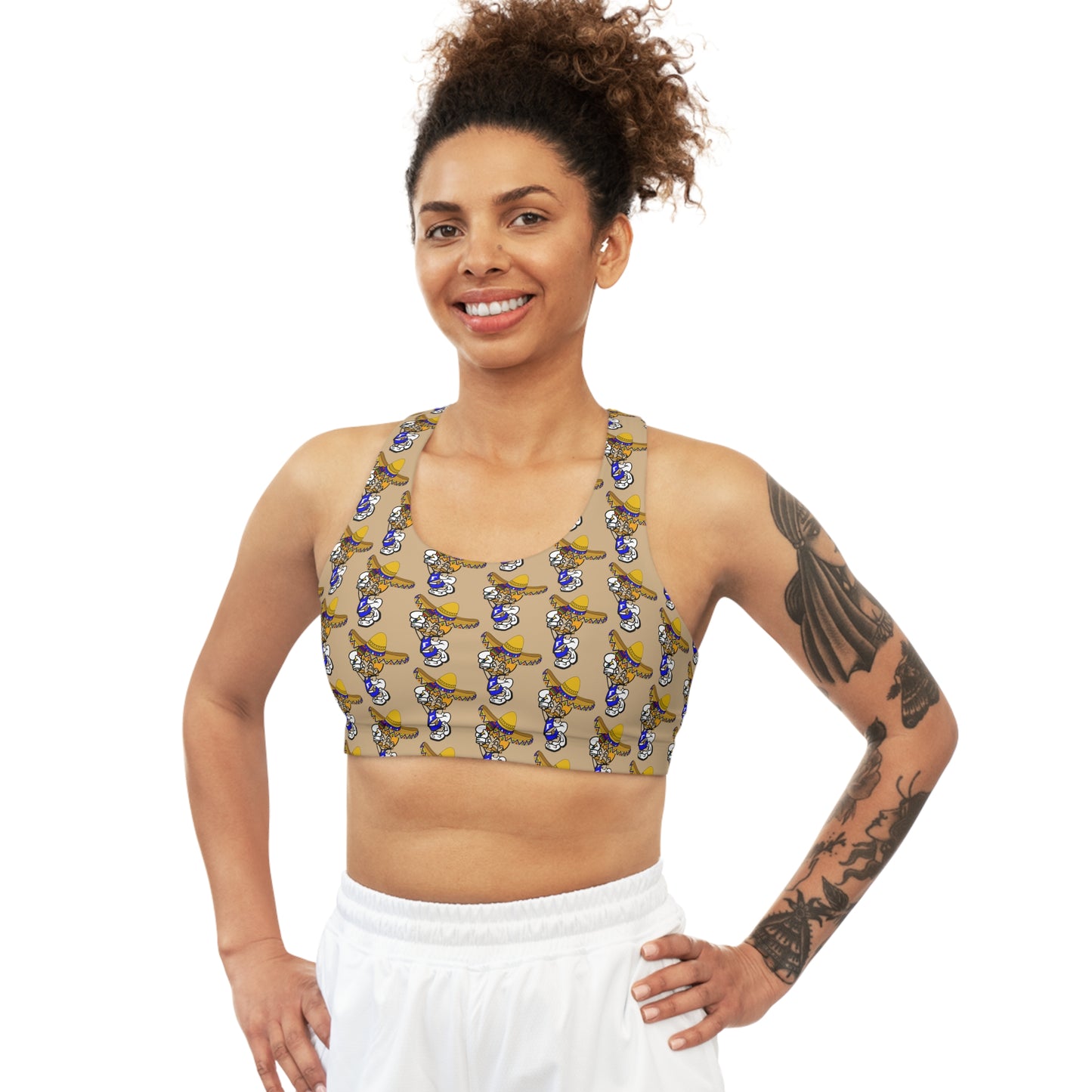 Sombrero Midget Seamless Sports Bra - tan