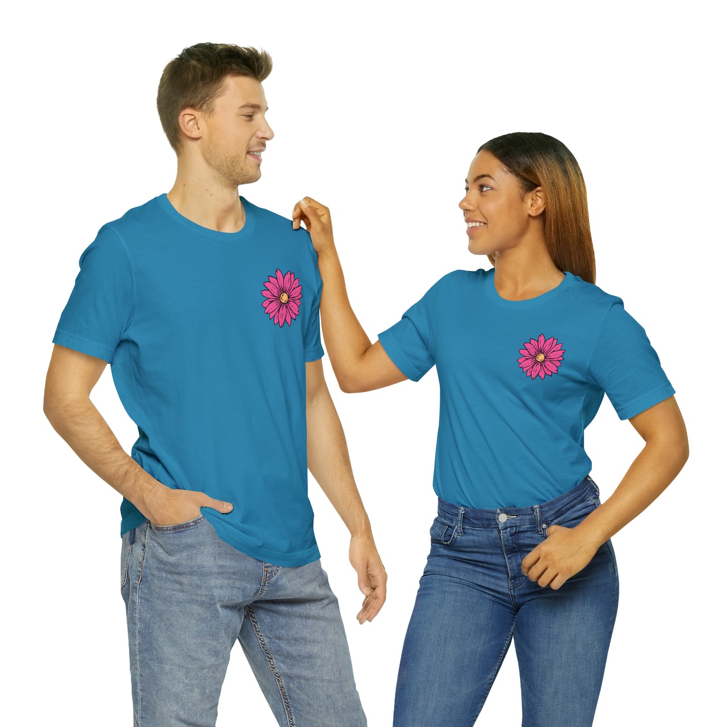 TWO SIDED Positive Energy T-Shirt (Flower on Front - Positive Energy on Back) Christian T-Shirt