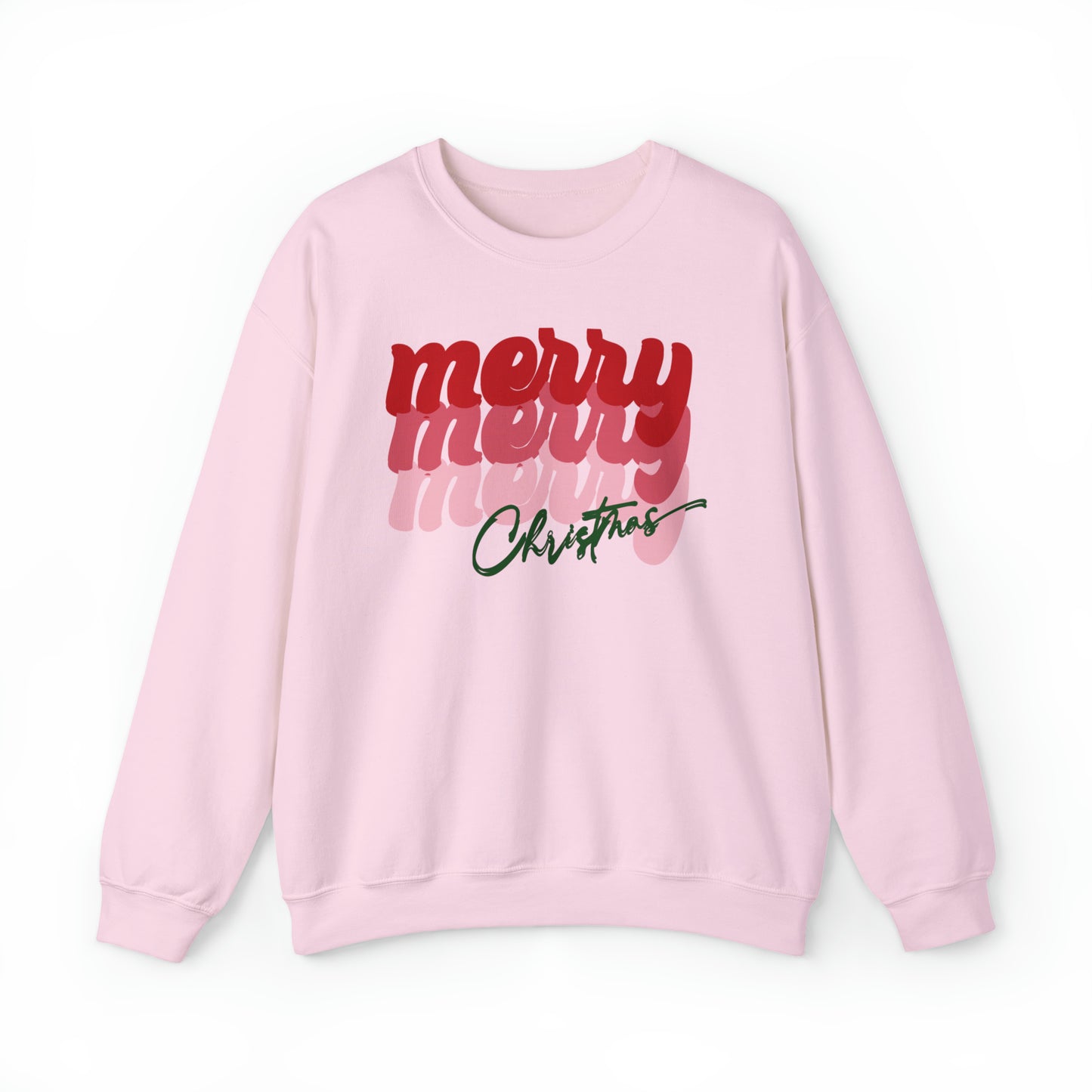 Merry Merry Merry Christmas Unisex Heavy Blend™ Crewneck Sweatshirt