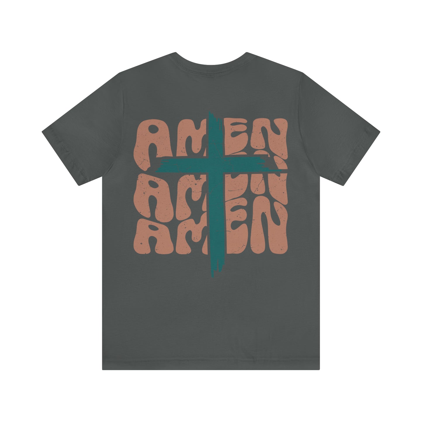 Amen Amen Amen with Cross Front and Back Design T-Shirt