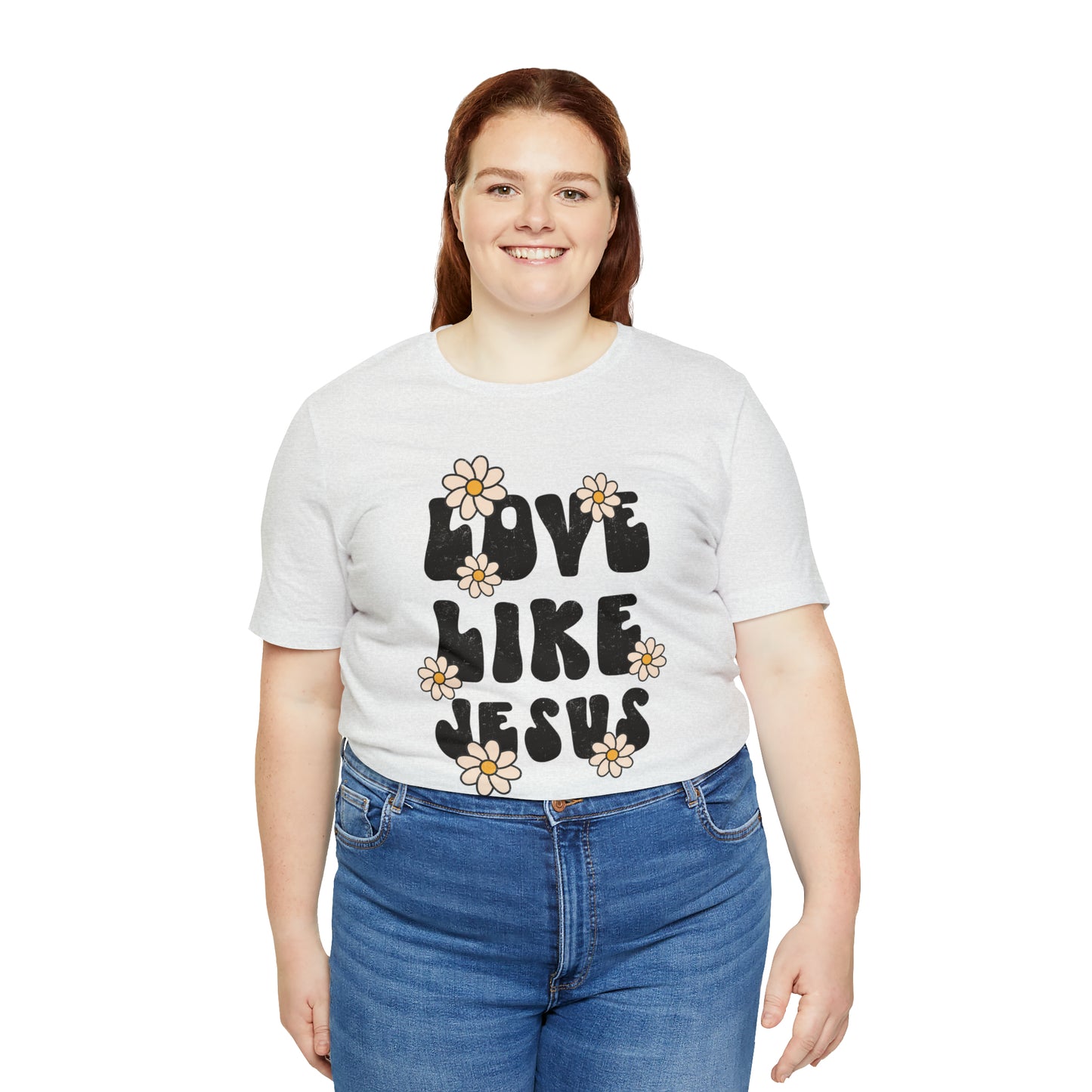 Distressed Daisy Love Like Jesus T-Shirt