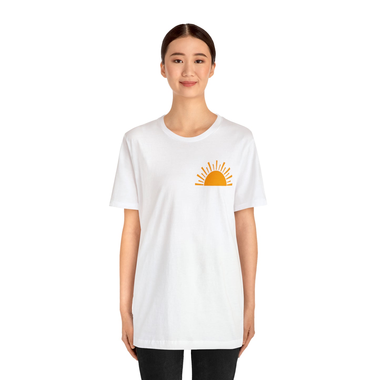 "Sunshine on My Mind"  (Front and Back Design)  Unisex Jersey Short Sleeve Tee