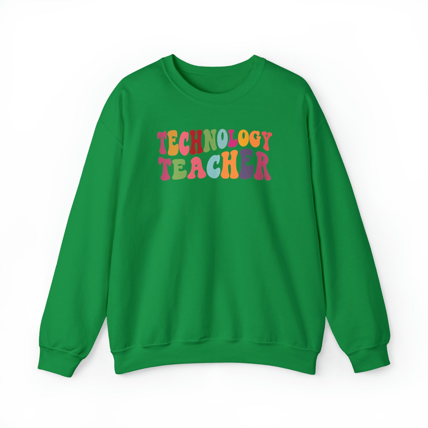 Multi-Colored Technology Teacher Lined Heavyweight Crewneck Sweatshirt