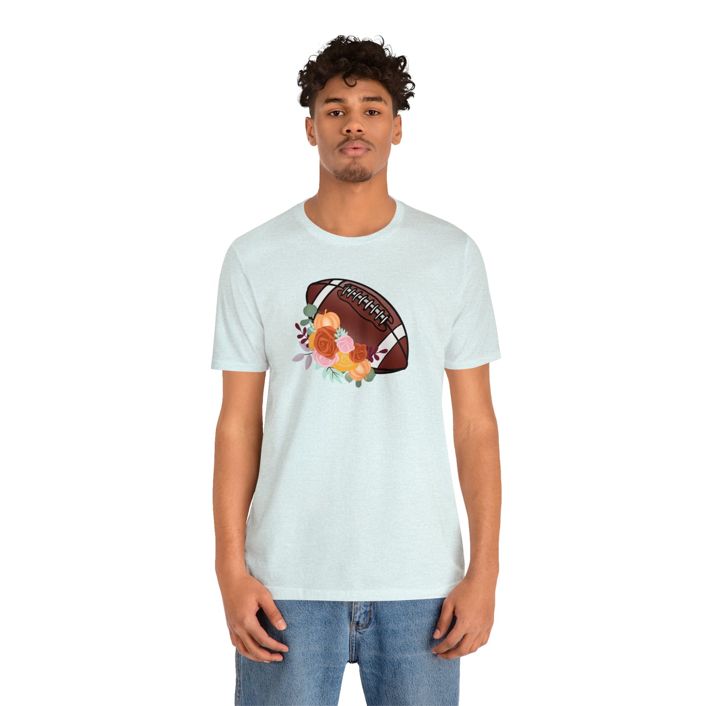 Fall Floral Football  T-Shirt