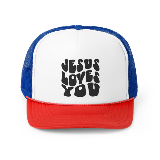 Jesus Loves You Tall Trucker Caps