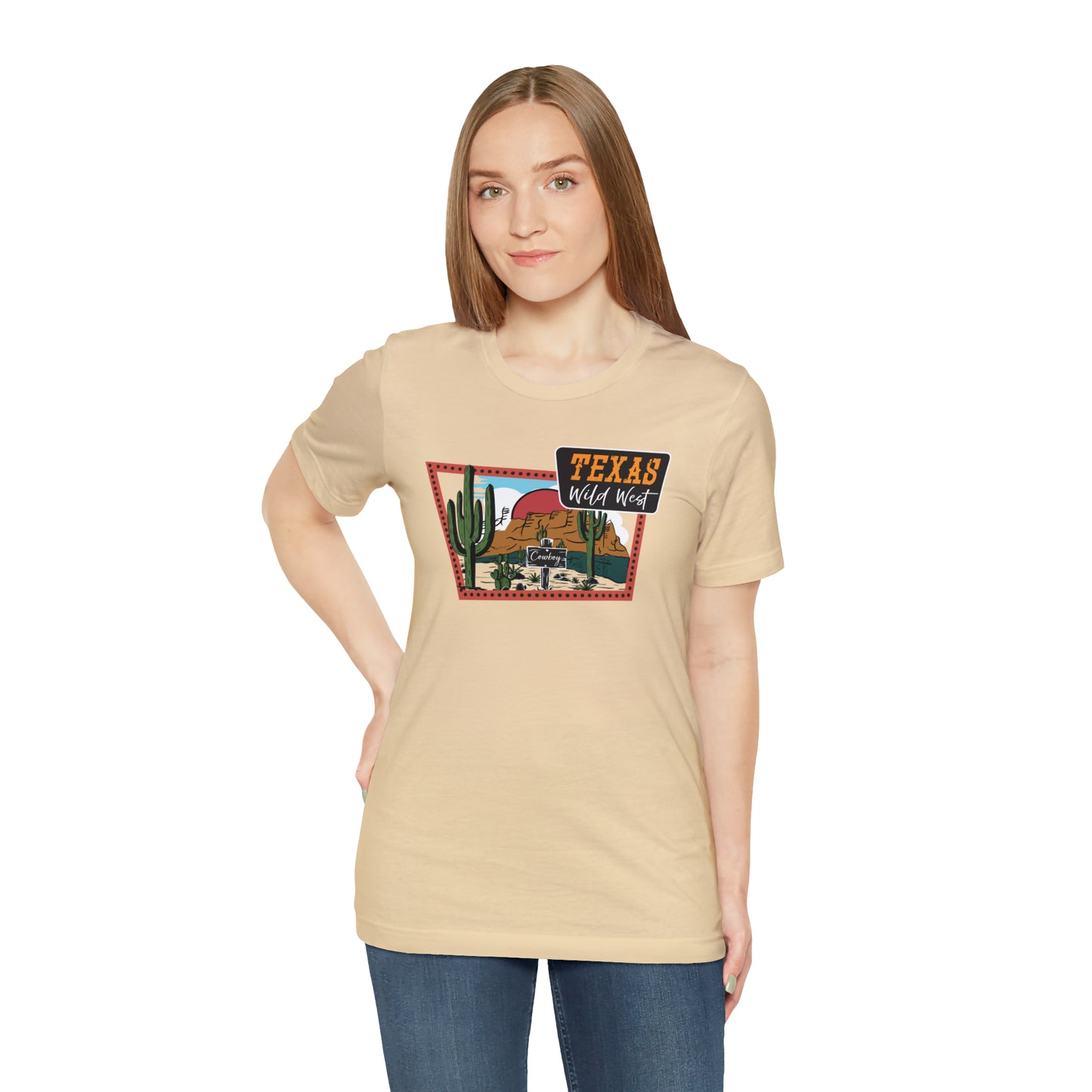 Texas Wild West Unisex Jersey Short Sleeve Tees