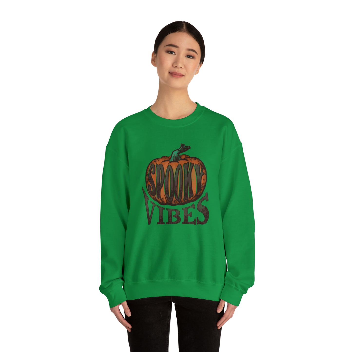 Spooky Vibes Fall Halloween Unisex Heavy Blend™ Crewneck Sweatshirt