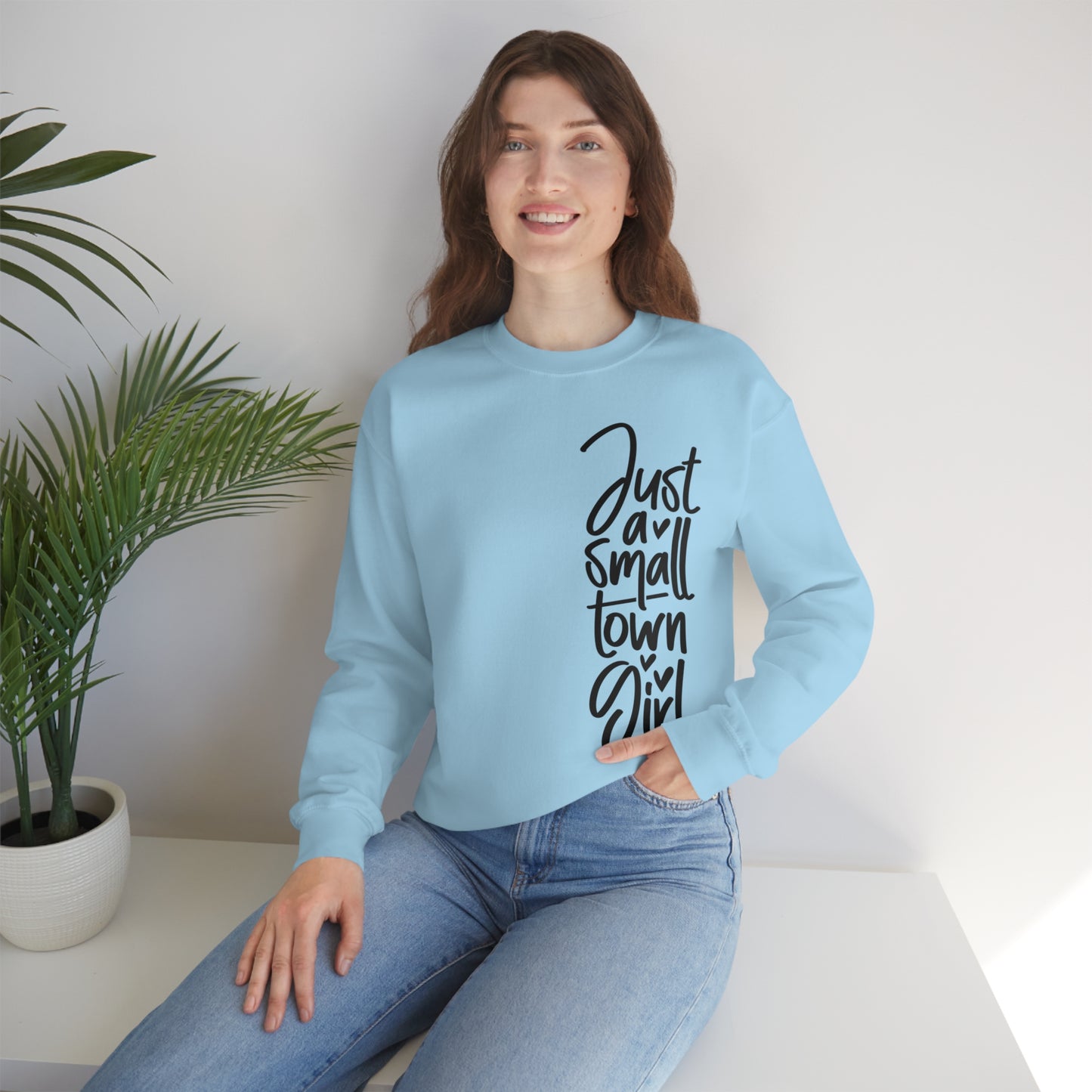 "Just a Small Town Girl" - Unisex Heavy Blend™ Crewneck Sweatshirt