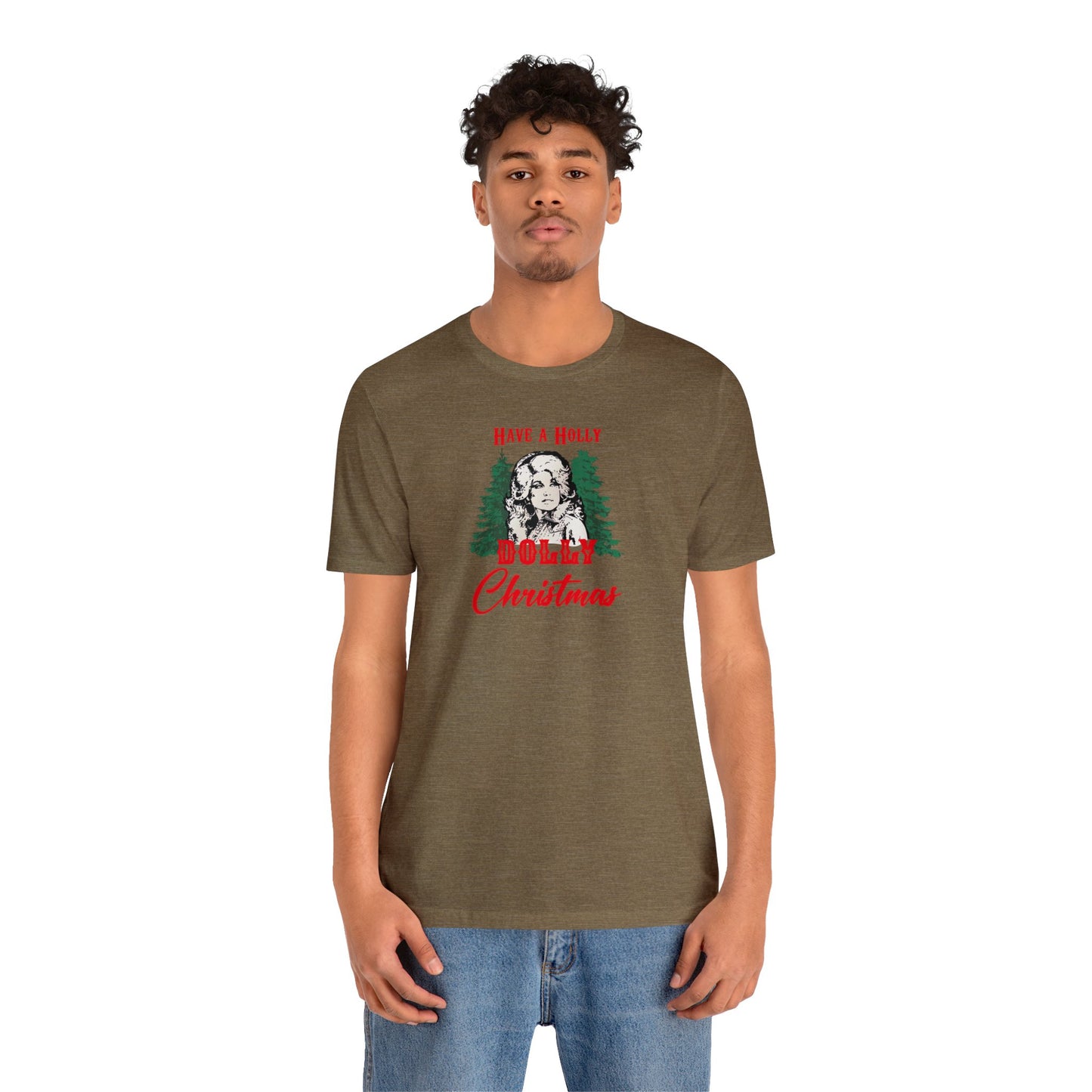 Have a Holly Dolly Christmas Bella Jersey Short Sleeve Tee (Unisex)