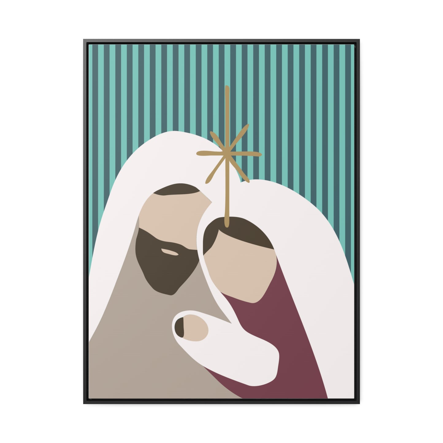 Holy Family Christian Christmas Holiday Gallery Canvas Wraps, Vertical Frame