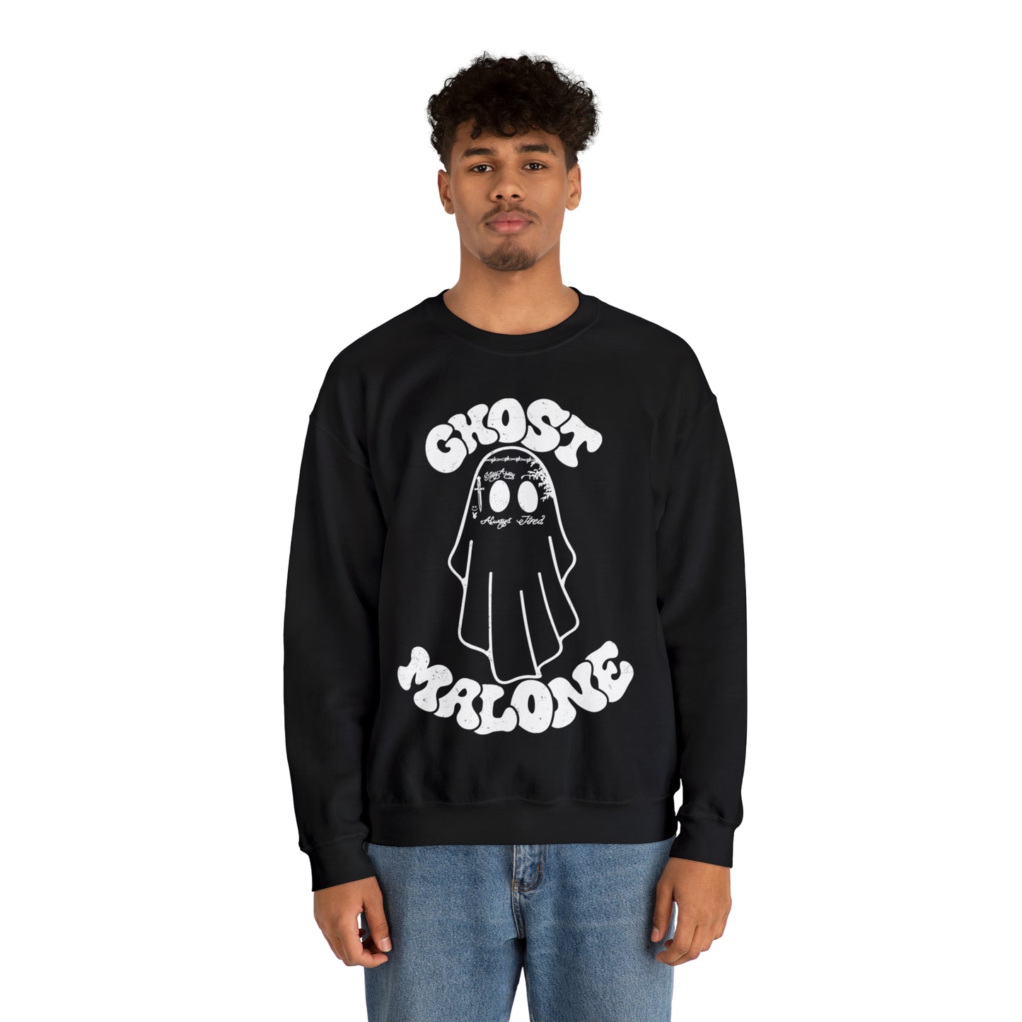 Ghost Malone Halloween Heavy Blend™ Crewneck Sweatshirt