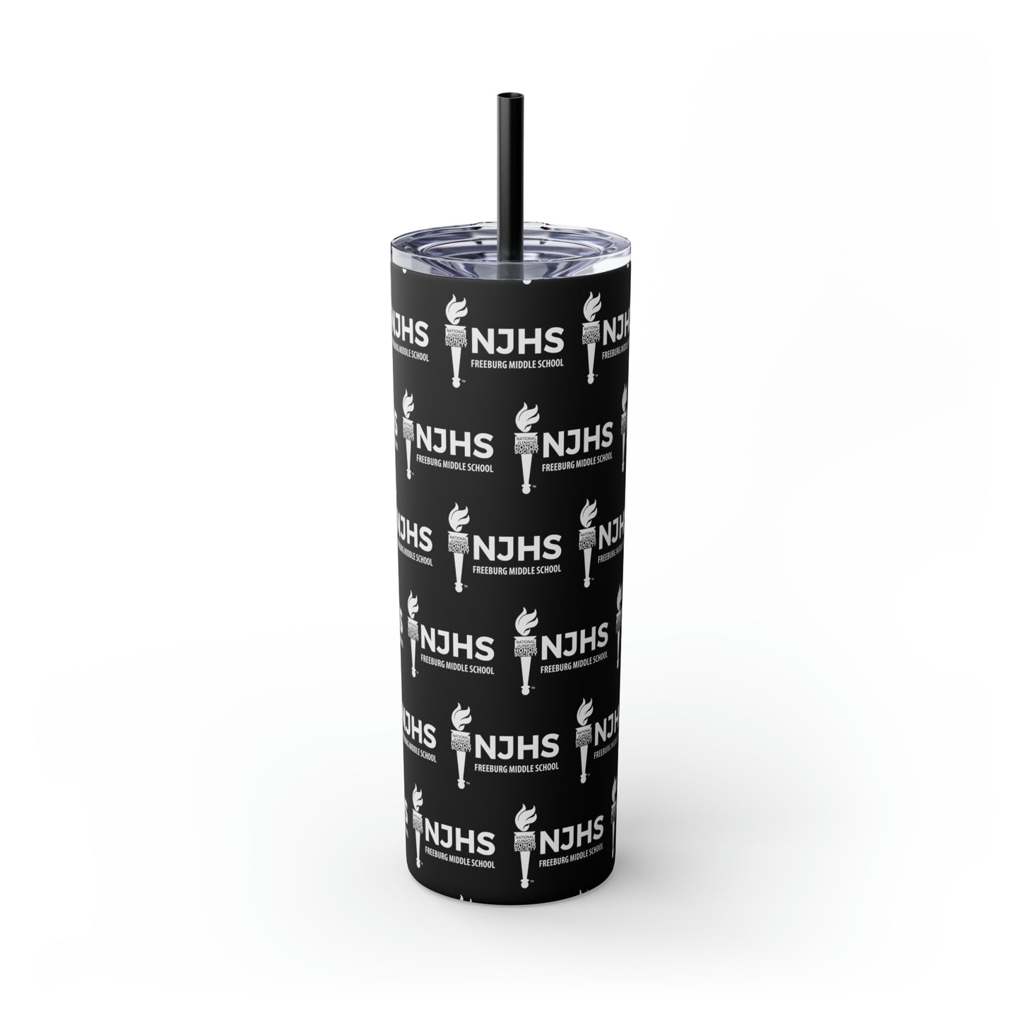 NJHS Logo Skinny Tumbler with Straw, 20oz