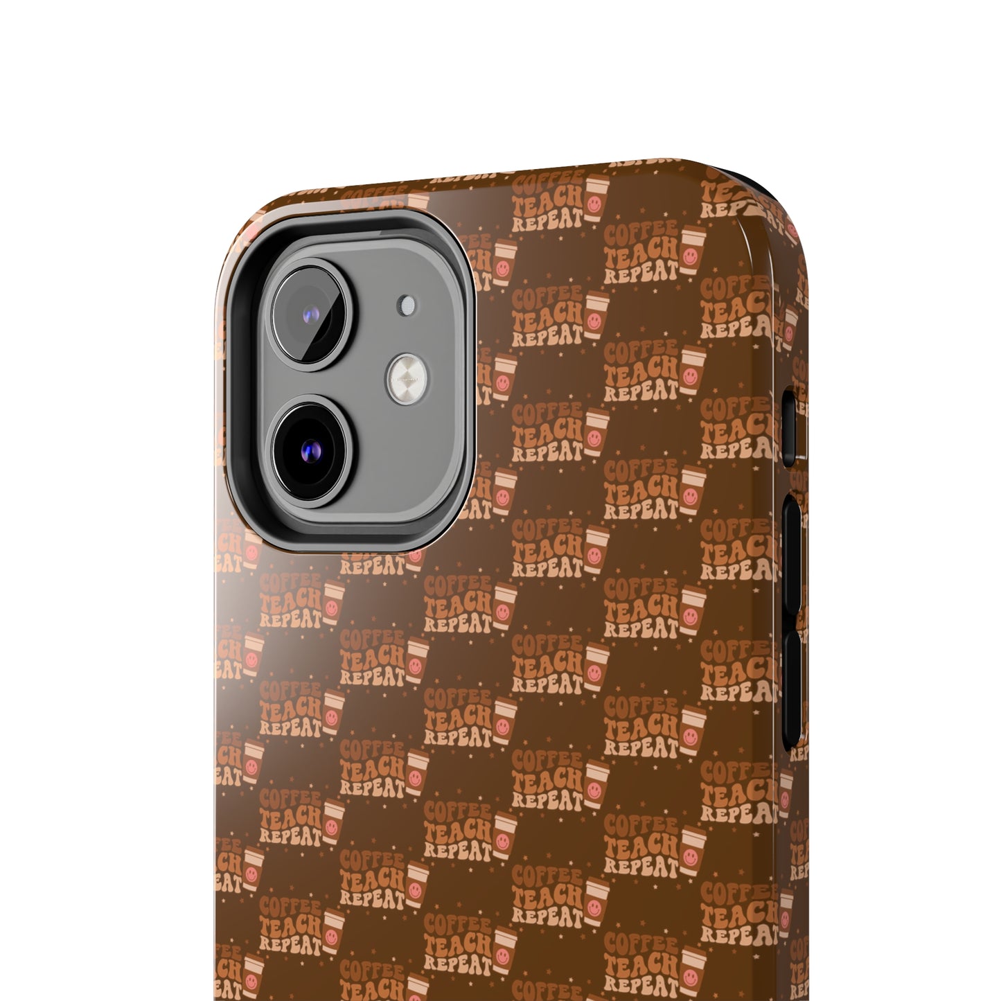 Coffee Teach Repeat Patterned Tough Phone Cases