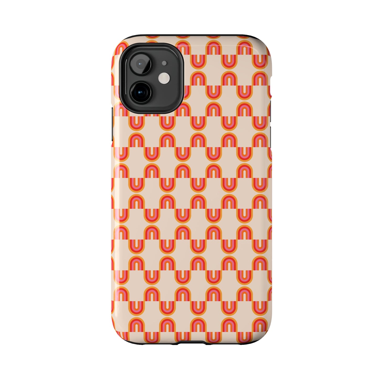 Retro Red Rainbow Pattern Tough Phone Cases