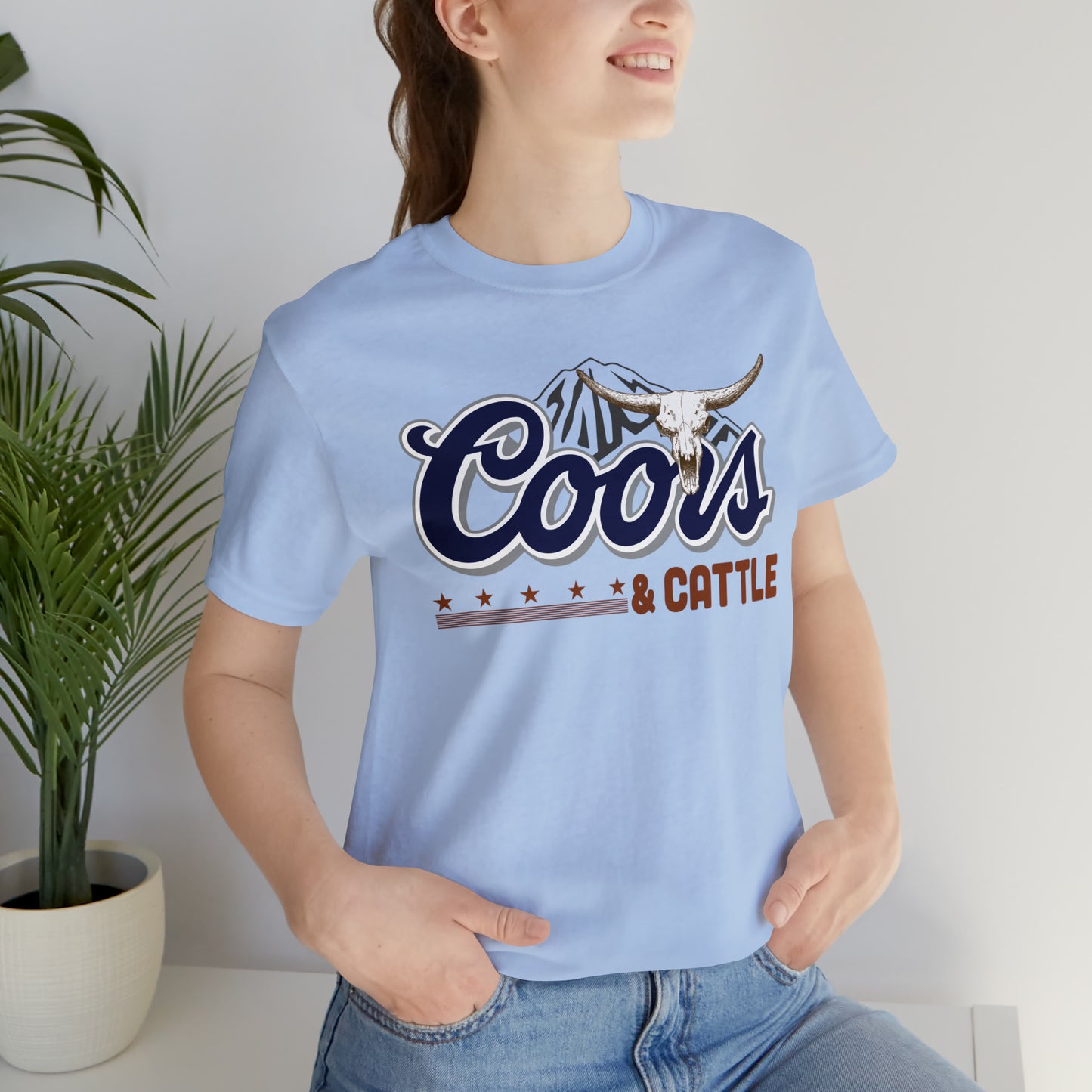 Beer and Cattle Unisex Jersey Short Sleeve Tee