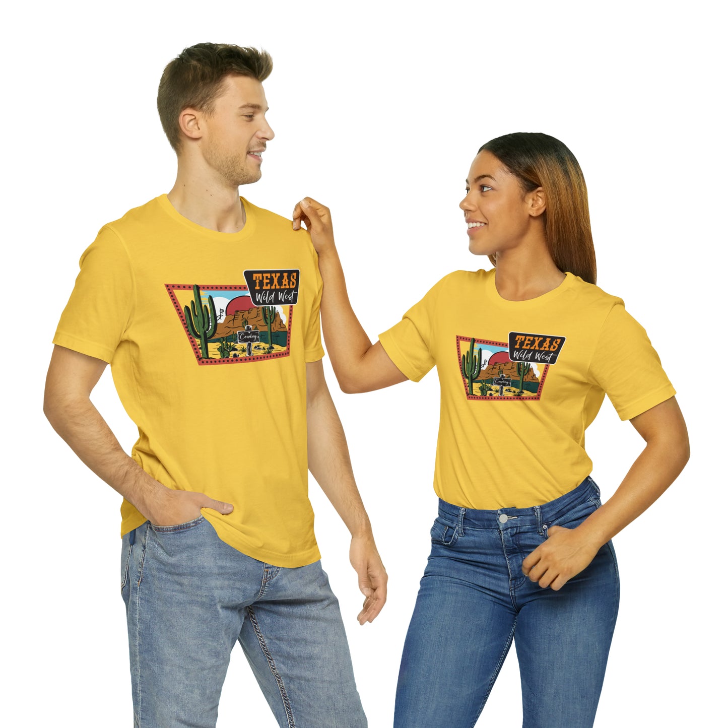 Texas Wild West Unisex Jersey Short Sleeve Tees