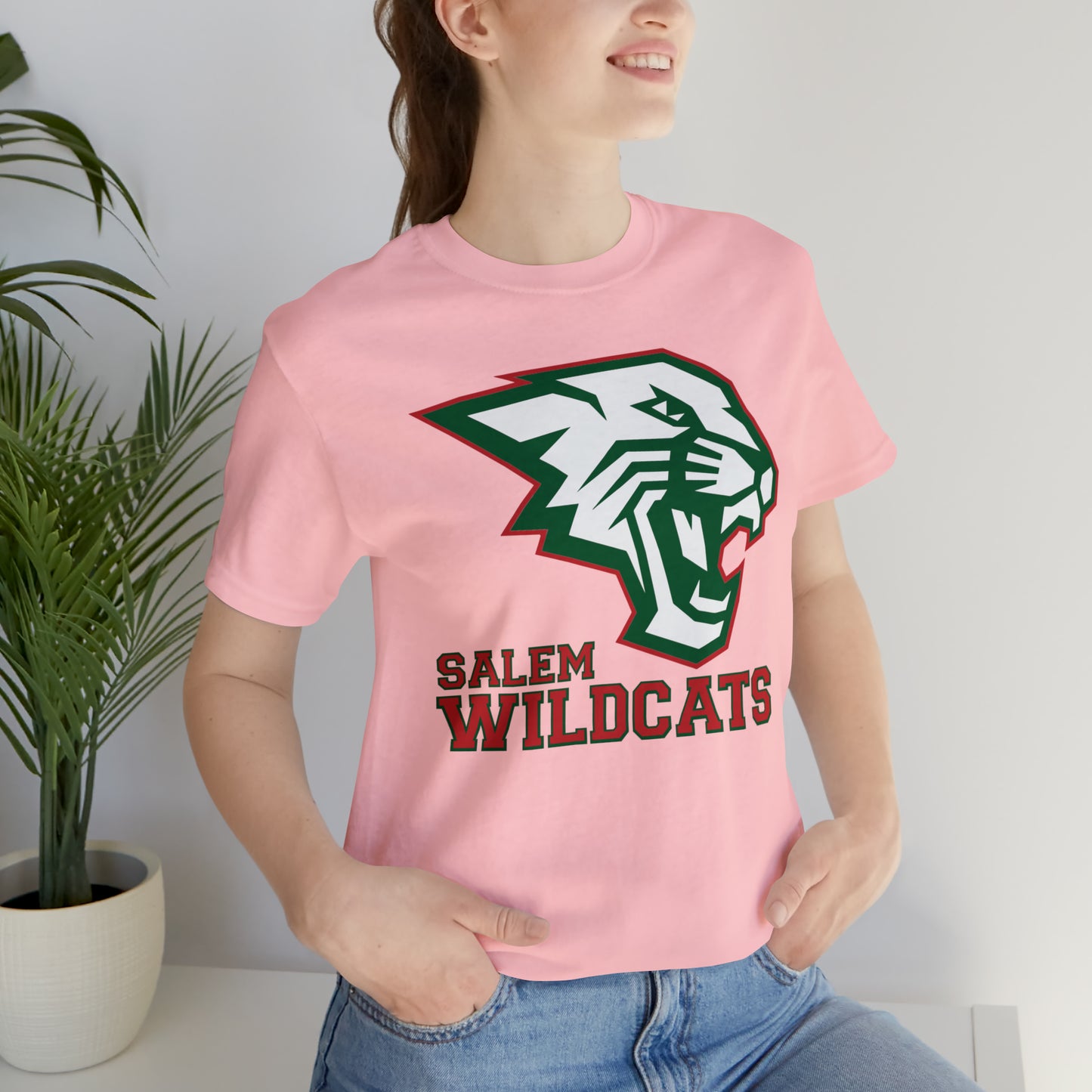 Salem Wildcats Jersey Short Sleeve Tee - Red Print