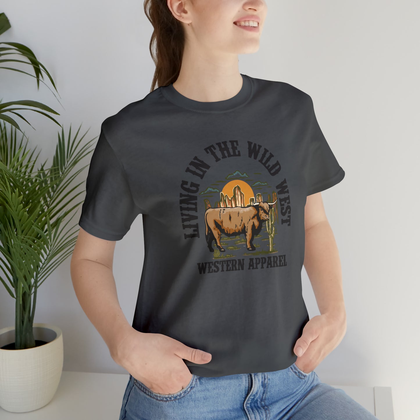 "Living in in the Wildwest" Unisex Jersey Short Sleeve Tee