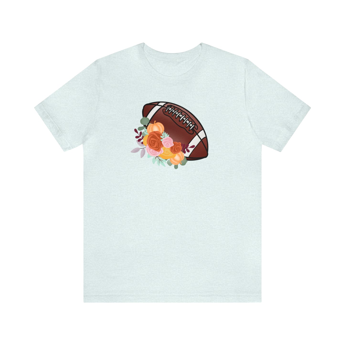 Fall Floral Football  T-Shirt