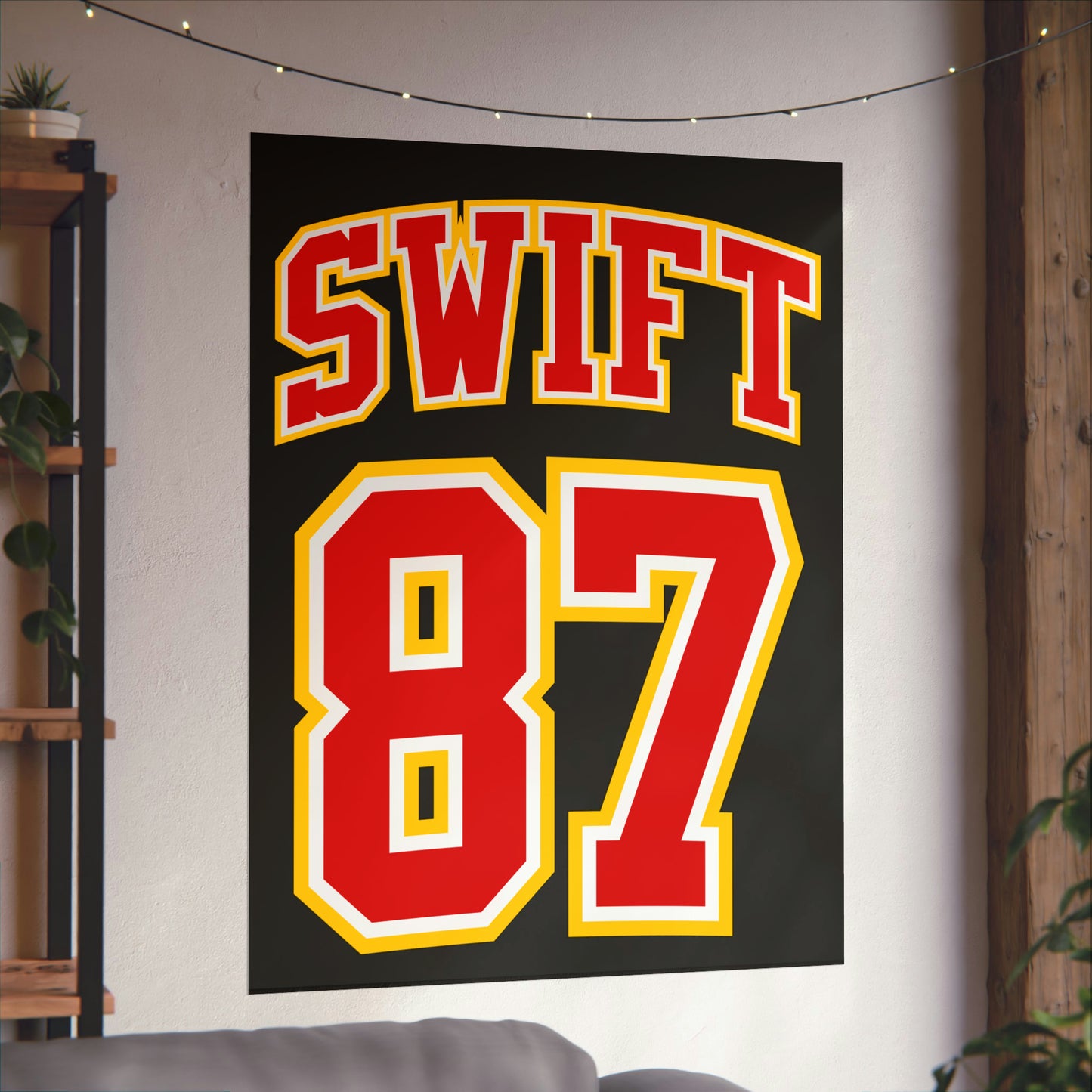 Swift Kelce 87 Matte Varsity Vertical Sign/ Posters 20 in. x 24 in.