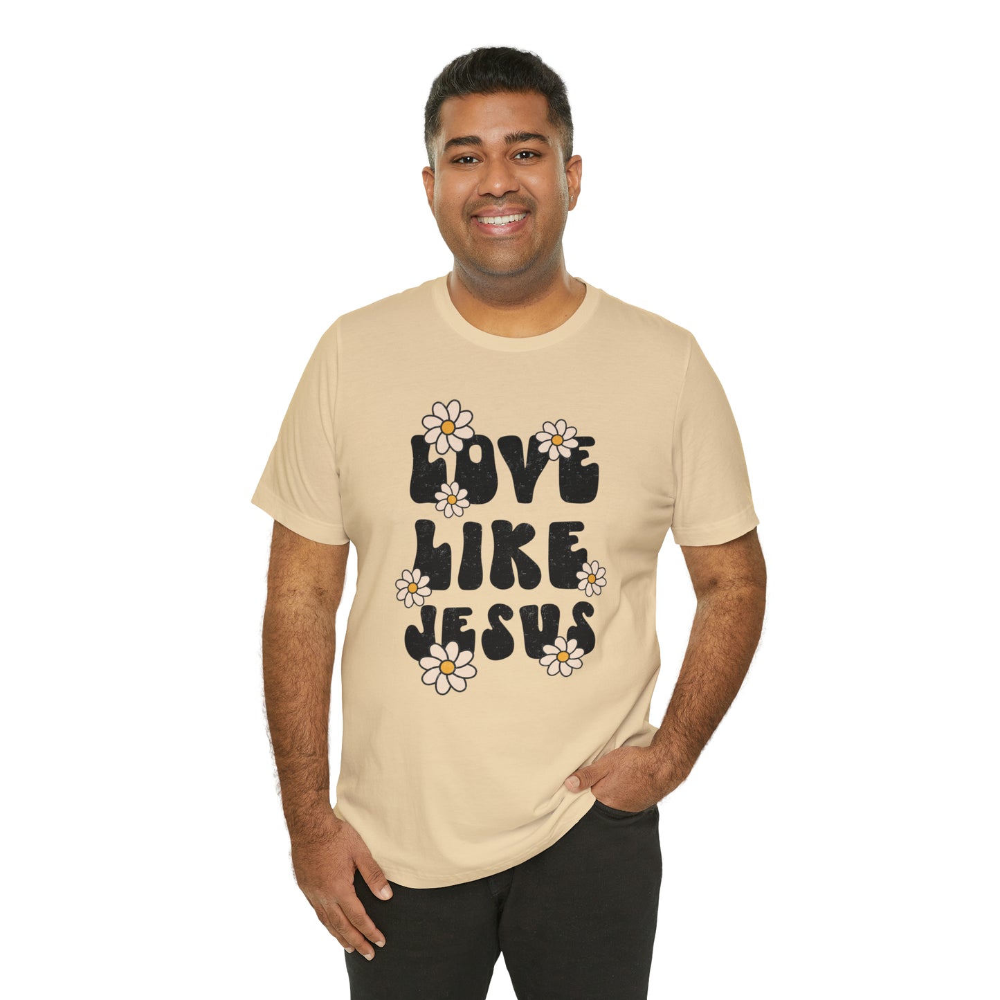 Distressed Daisy Love Like Jesus T-Shirt