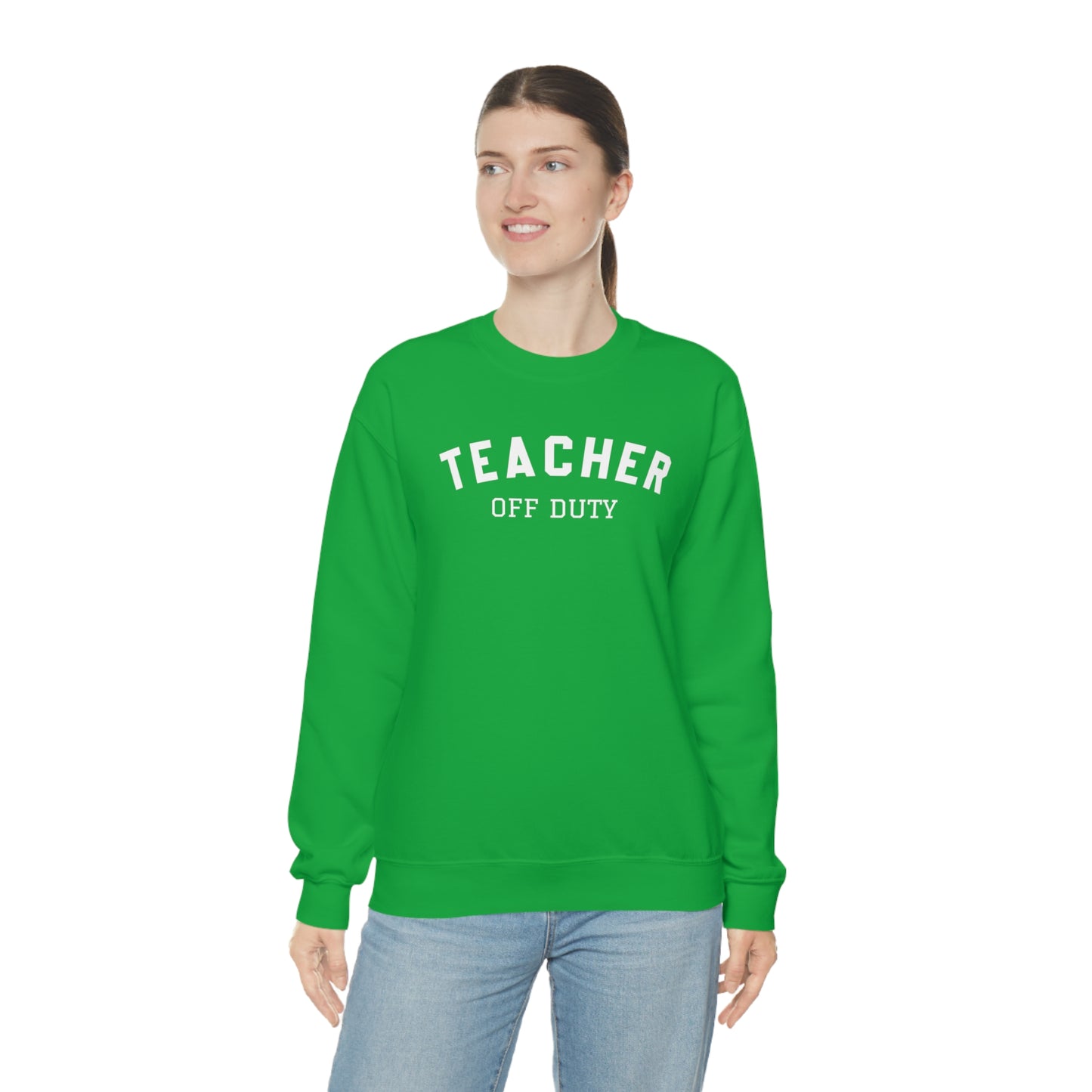 "Teacher Off-Duty" - Unisex Heavy Blend™ Crewneck Sweatshirt